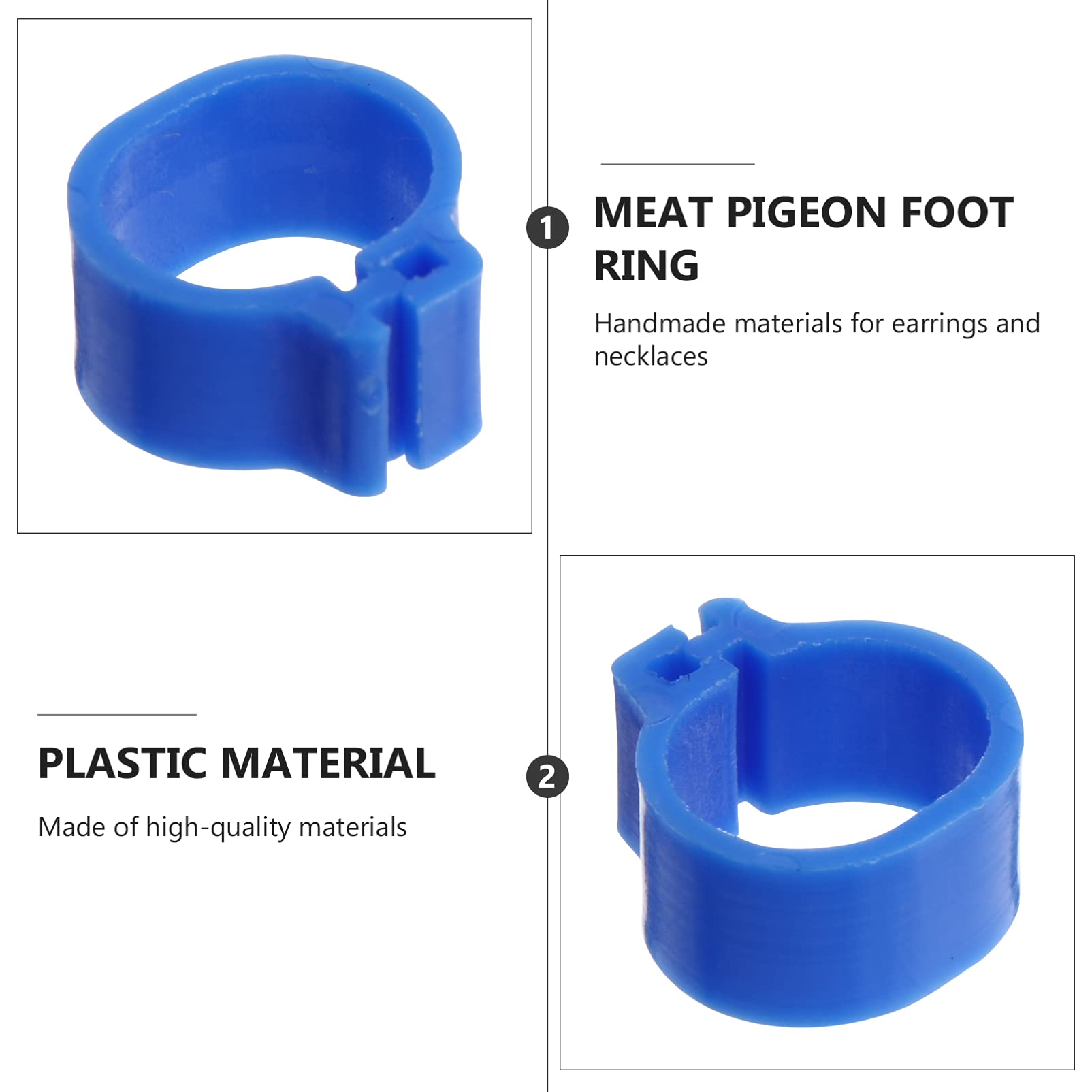 Balacoo 200 Pcs Plastic Pigeon Leg Bands - Adjustable Bird Leg Rings for Pigeons, Quails & Chickens | Durable Pet Bird Supplies for Identification & Tracking | Ideal for Pigeon Racing, Breeding & Poultry Farming