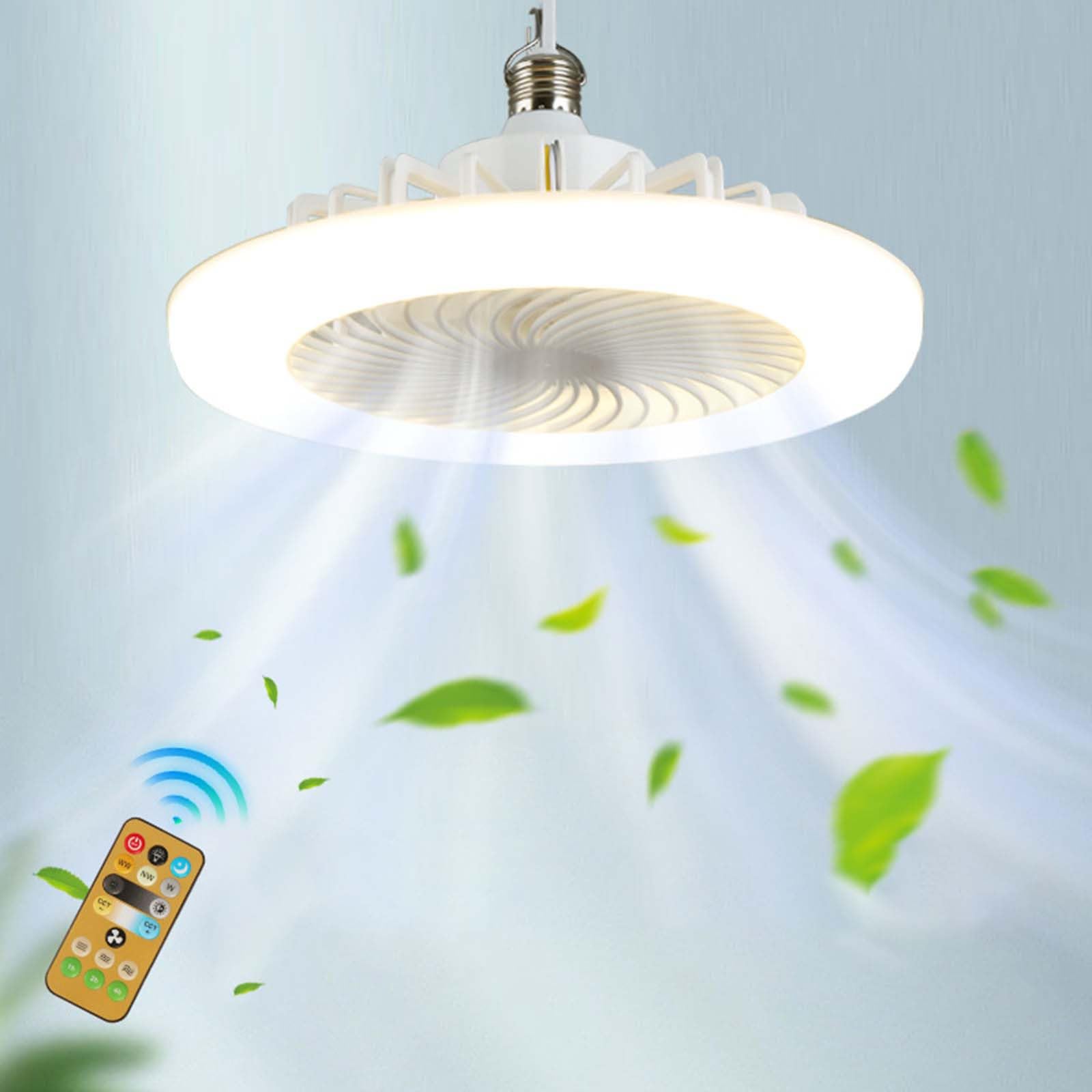 Modern Ceiling Fan with LED Lights - Low Profile, Quiet, Energy Efficient with Timer & Sleep Mode for Bedroom, Living Room, and Office