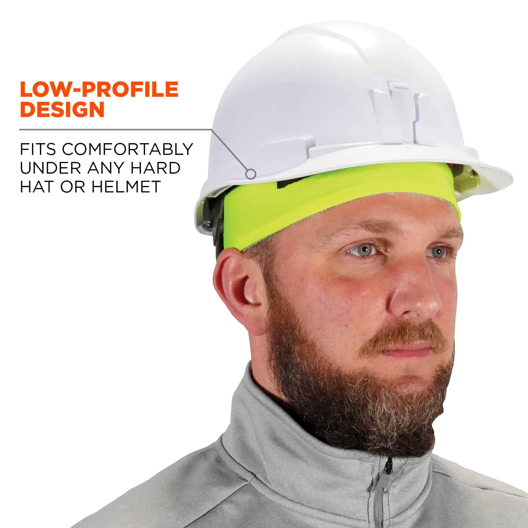 Ergodyne Chill Its 6630 Cooling Skull Cap with Terry Clow Sweatband - Moisture Wicking, Breathable, Lime Green - Perfect for Construction, Landscaping & Outdoor Work in Hot Weather