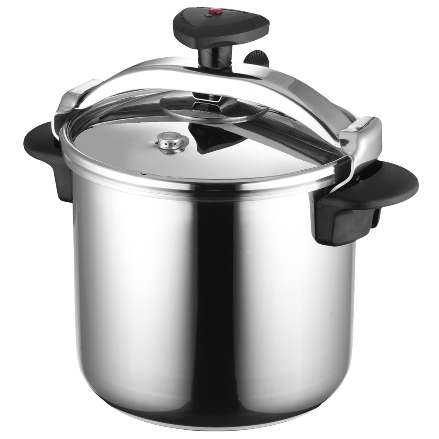 MAGEFESA 10.6-Quart Stainless Steel Pressure Cooker - Induction Compatible for All Stovetops with Safety Lock & 8 PSI - Perfect for Fast Cooking, Meal Prep & Large Family Dinners