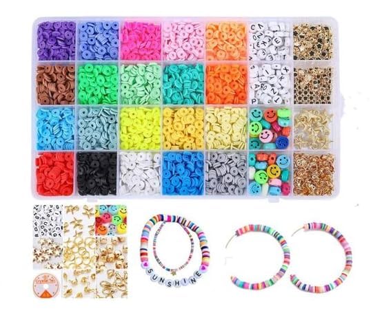 **Sugarglow Kids Beads Craft Kit - DIY Jewelry Making Set with Loose Beads for Bracelets, Necklaces, Earrings & Rings - Multicolor 7x4mm (Perfect for Birthday Gifts, Party Favors & Creative Play)**