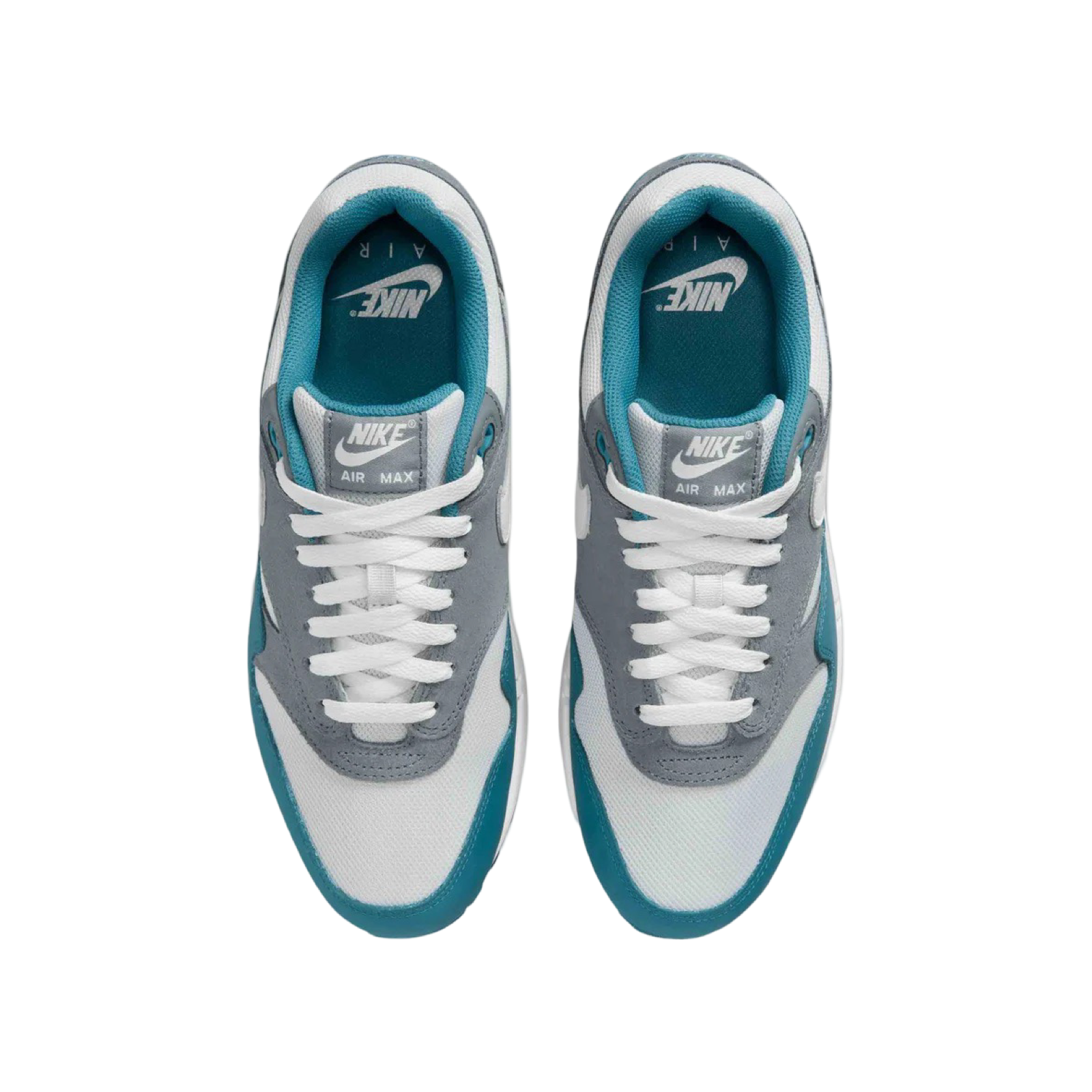 Nike Air Max 1 'Noise Aqua Photon Dust' Men's Running Shoes - White/Cool Grey for Casual Wear & Street Style