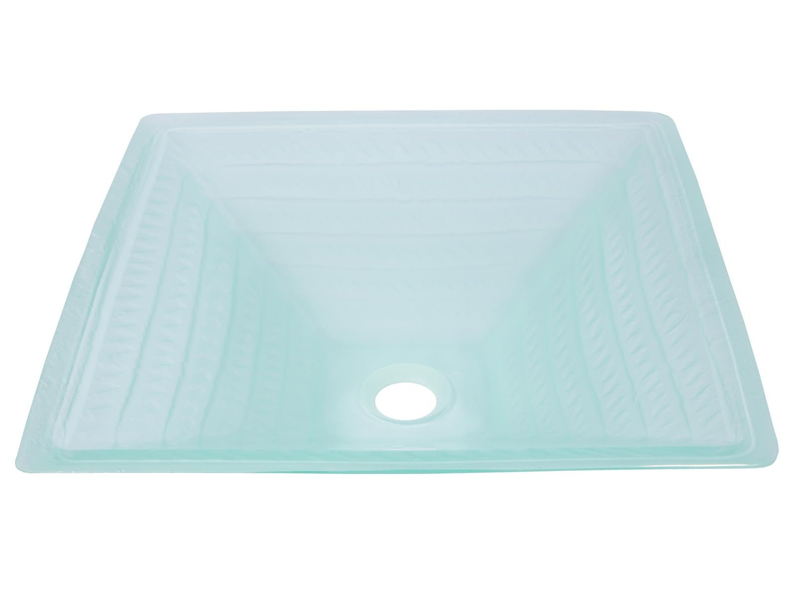 Crystal Clear Square Glass Vessel Bathroom Sink - Modern Above Counter Basin for Vanity, Powder Room & Luxury Bathroom Decor