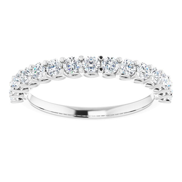 0.75 Carat Round Cut Diamond Shared Prong Wedding Band - Elegant Solitaire Engagement Ring for Women, Perfect for Proposals, Anniversaries & Bridal Jewelry