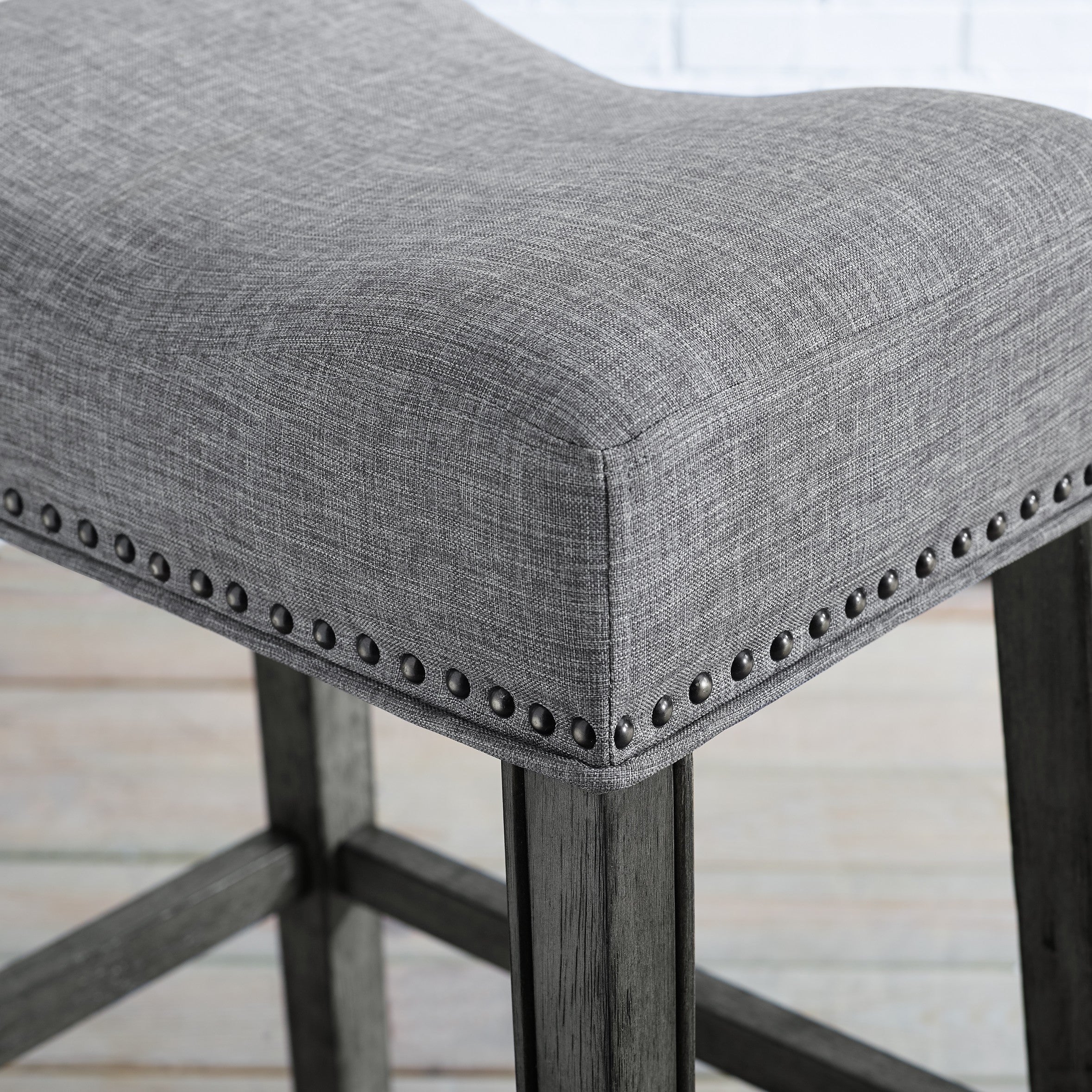 Roundhill Furniture CoCo Upholstered Backless Saddle Seat Bar Stools 29