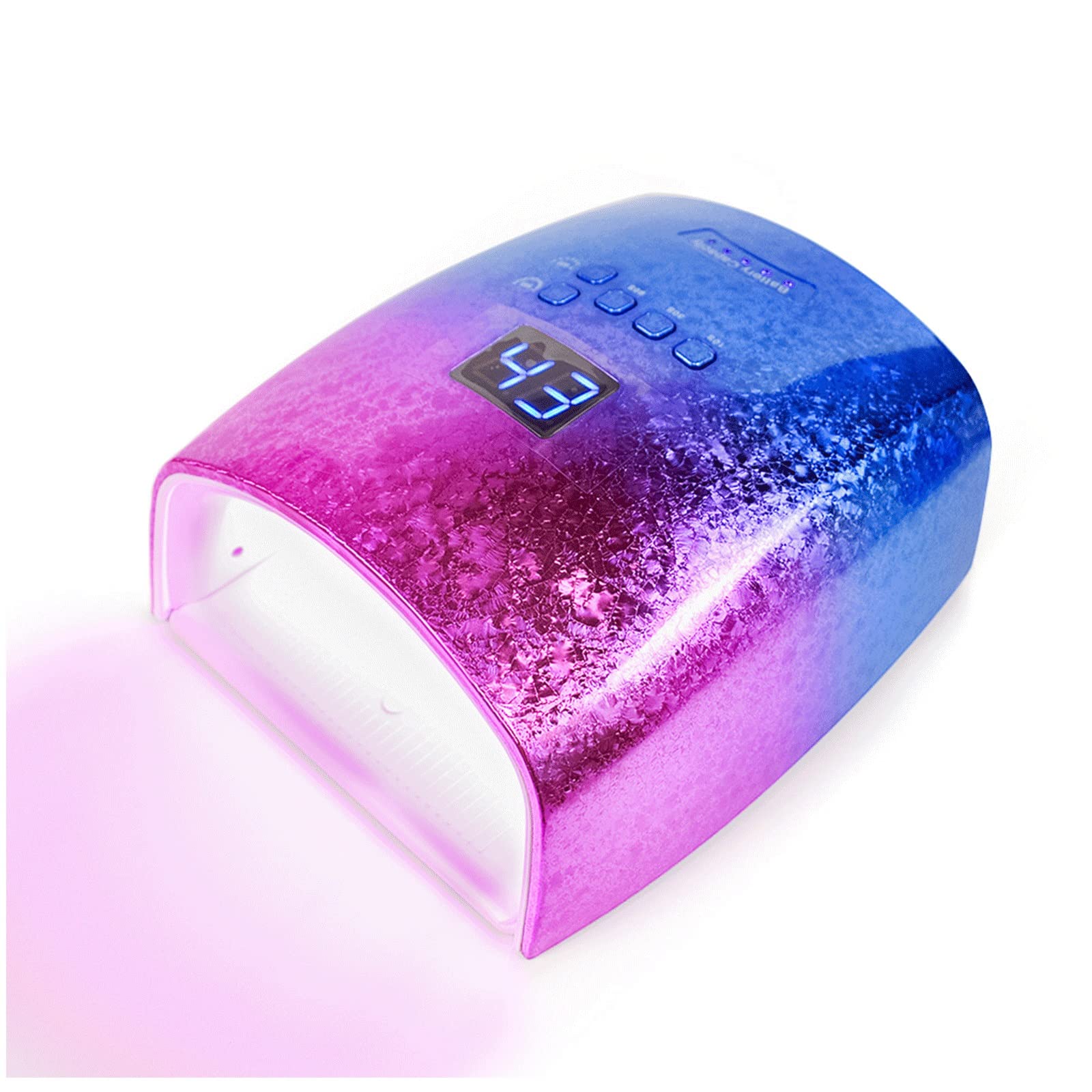 48W Rechargeable UV LED Nail Lamp - Professional Wireless Gel Polish Curing Light with LCD Screen for Faster Fingernail & Toenail Drying | Perfect for Home Manicures, Salon Nail Art & DIY Gel Polish Application (Color B)