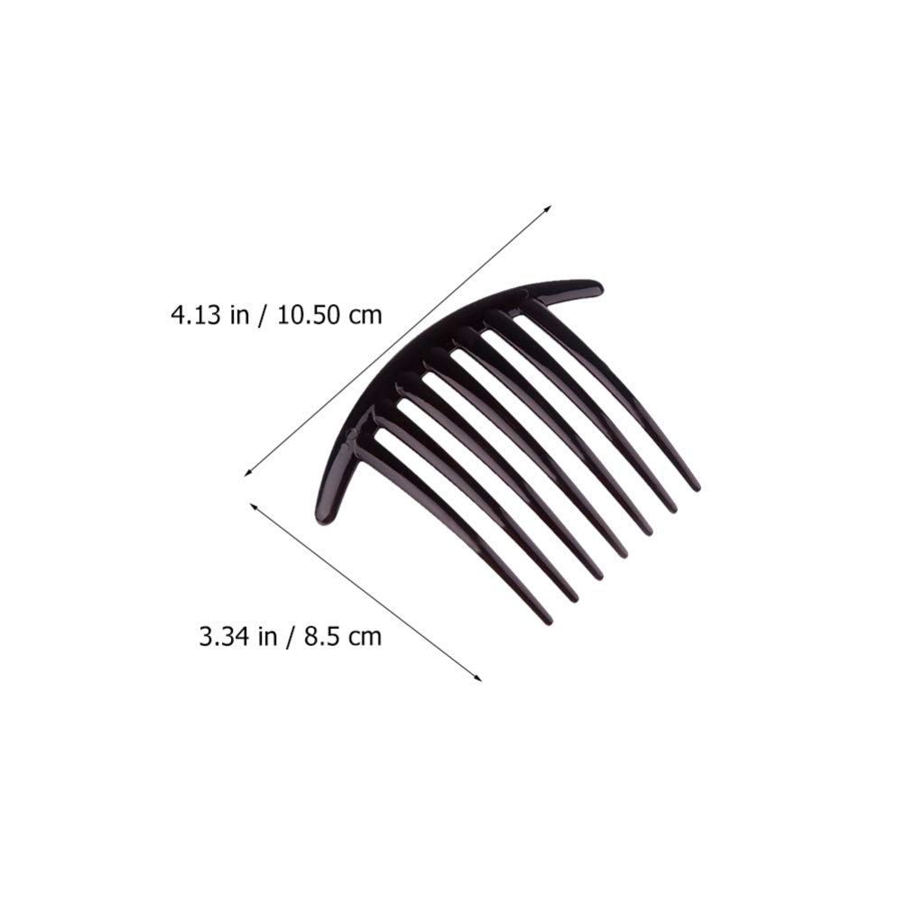 8pcs Black Plastic Hair Combs for Styling - Fashion Hair Side Combs with Wide Teeth for Women & Men - Perfect for Salon, Home Use, Travel & Everyday Hairstyling