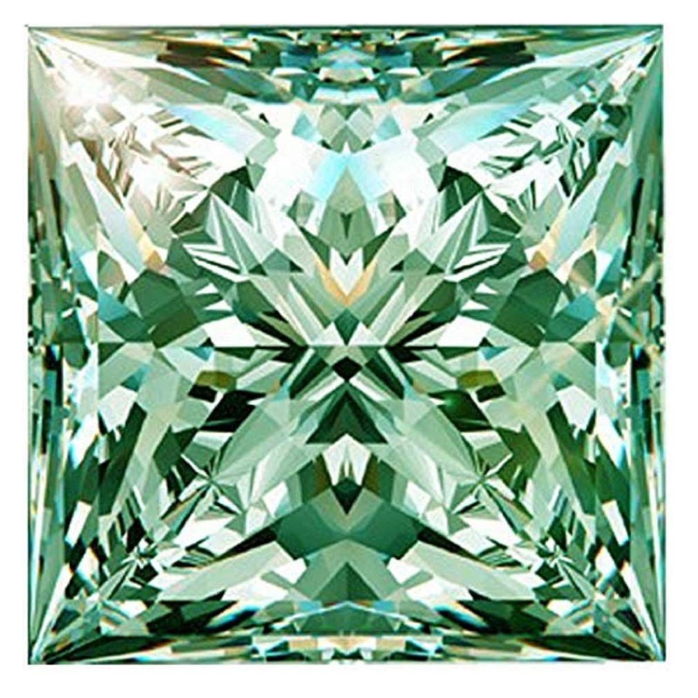 15.0CT Loose Green Moissanite Stone - VVS1 Clarity Princess Cut Brilliant Gemstone for Vintage Rings, Jewelry, Pendants, Earrings & Necklaces | Perfect for Engagement Rings, Wedding Bands & Luxury Watches
