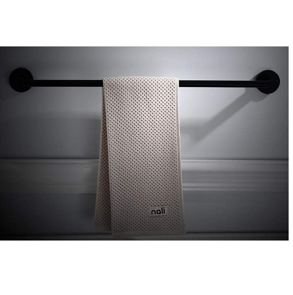 Susblack Single Pole Chrome Towel Rack - 60cm & 40cm Wall Mounted Bathroom Towel Bar for Home, Hotel & Kitchen Use | Space-Saving Towel Storage Solution for Bathrooms, Powder Rooms & Laundry Areas