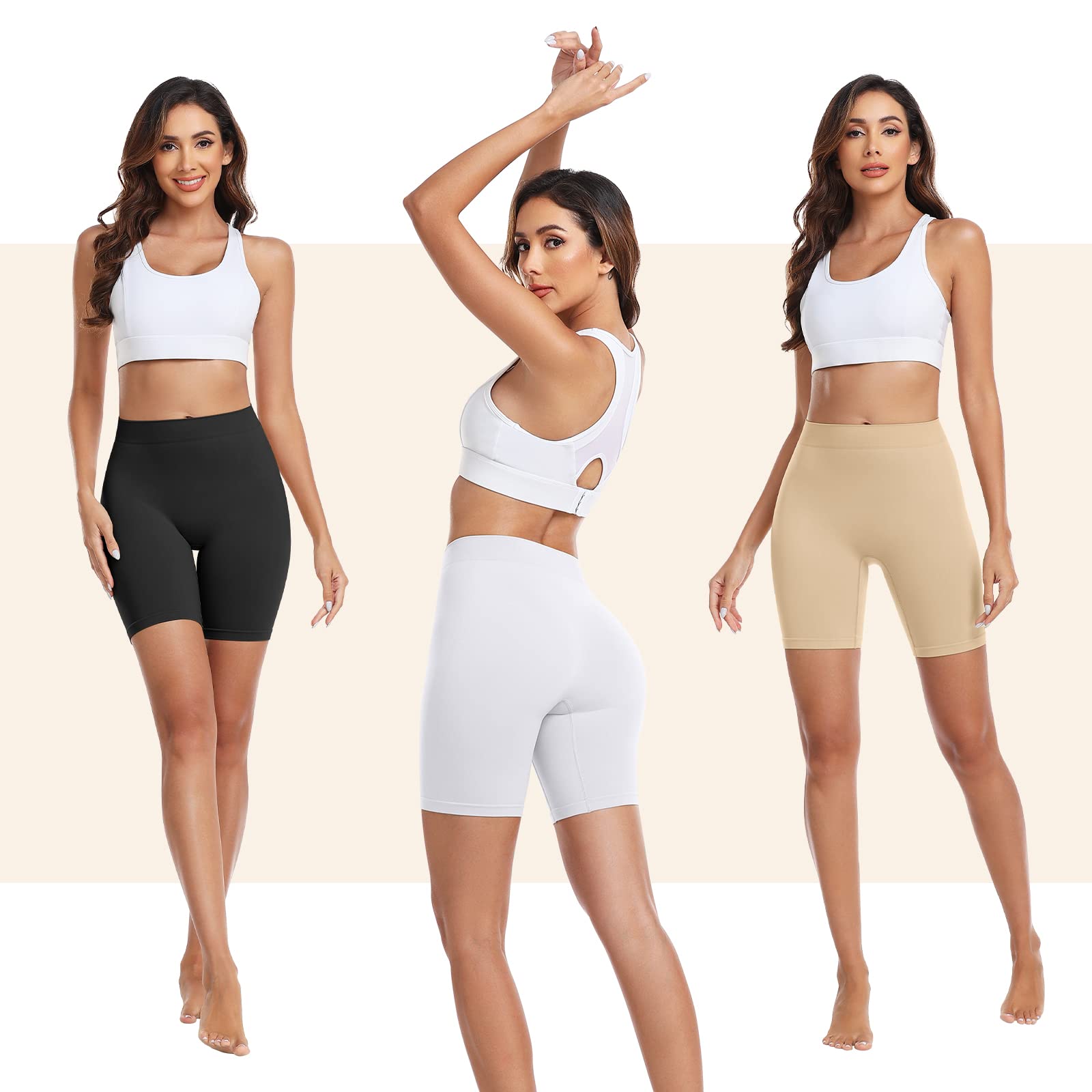 3 Pack Women's Slip Shorts - Seamless Anti-Chafing Boyshorts Under Dress for Comfort & Coverage | Perfect for Dresses, Skirts, Workouts & Everyday Wear