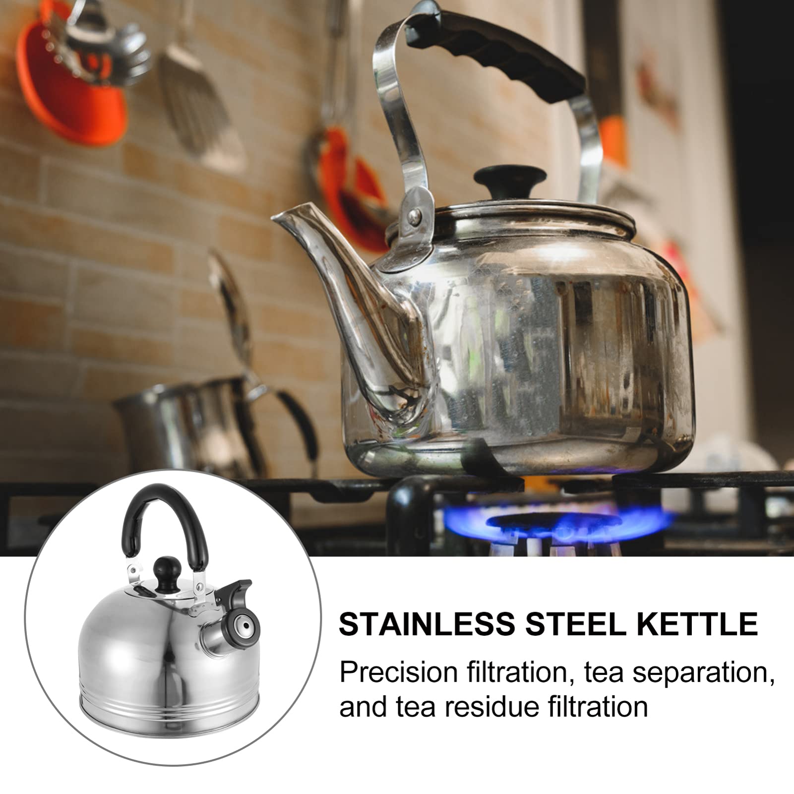 Stainless Steel Tea Kettle - 1.5L Portable Water Kettle for Home & Office - Fast Boiling Electric Kettle with Ergonomic Handle - Perfect for Tea, Coffee & Hot Water Preparation - Ideal for Kitchen, Camping & Travel Use