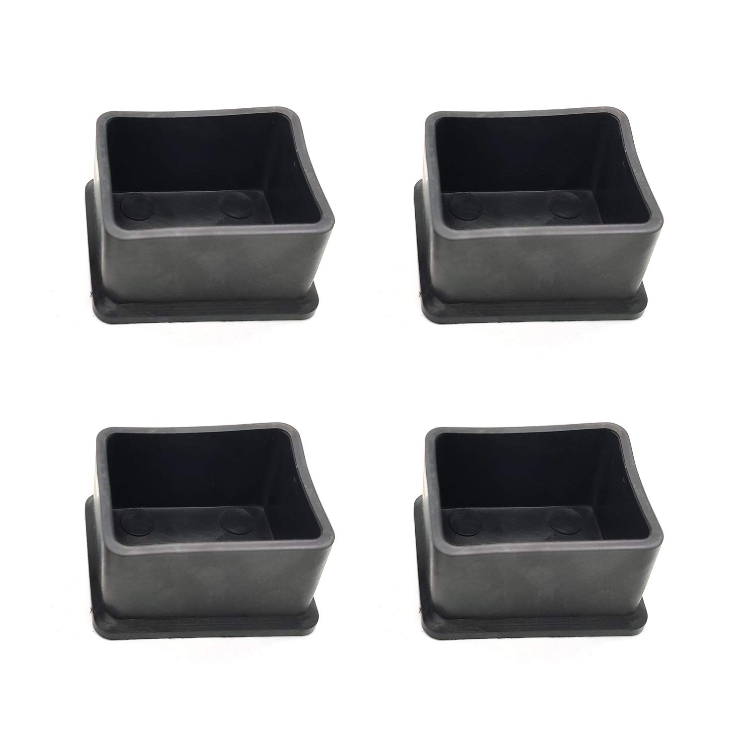 Addlike 4-Pack Chair Leg Floor Protectors - 30x40mm (1.2x1.6 Inch) Rectangle Furniture Leg Caps - Non-Slip, Noise Reduction, Scratch Protection for Hardwood Floors & Carpets - Perfect for Dining Chairs, Office Chairs & Home Furniture