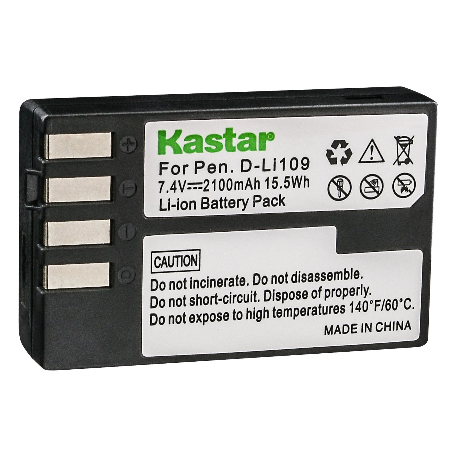 Kastar D-Li109 Replacement Battery for Pentax D-Li109 & DLI109 - Compatible with Pentax K-R, K-30, K-50, K-70, K-500, K-S1, K-S2, KP Digital Cameras - Perfect for Travel, Photography & Professional Shoots