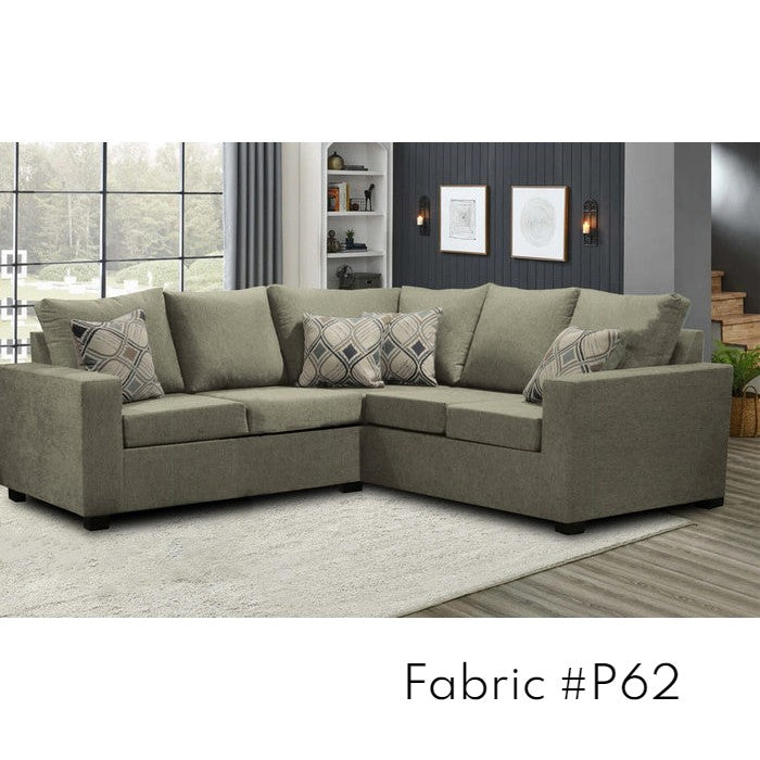 Premium Canadian-Made 2x2 Sectional Sofa with 17 Fabric Choices - Perfect for Living Rooms, Family Gatherings & Cozy Home Decor
