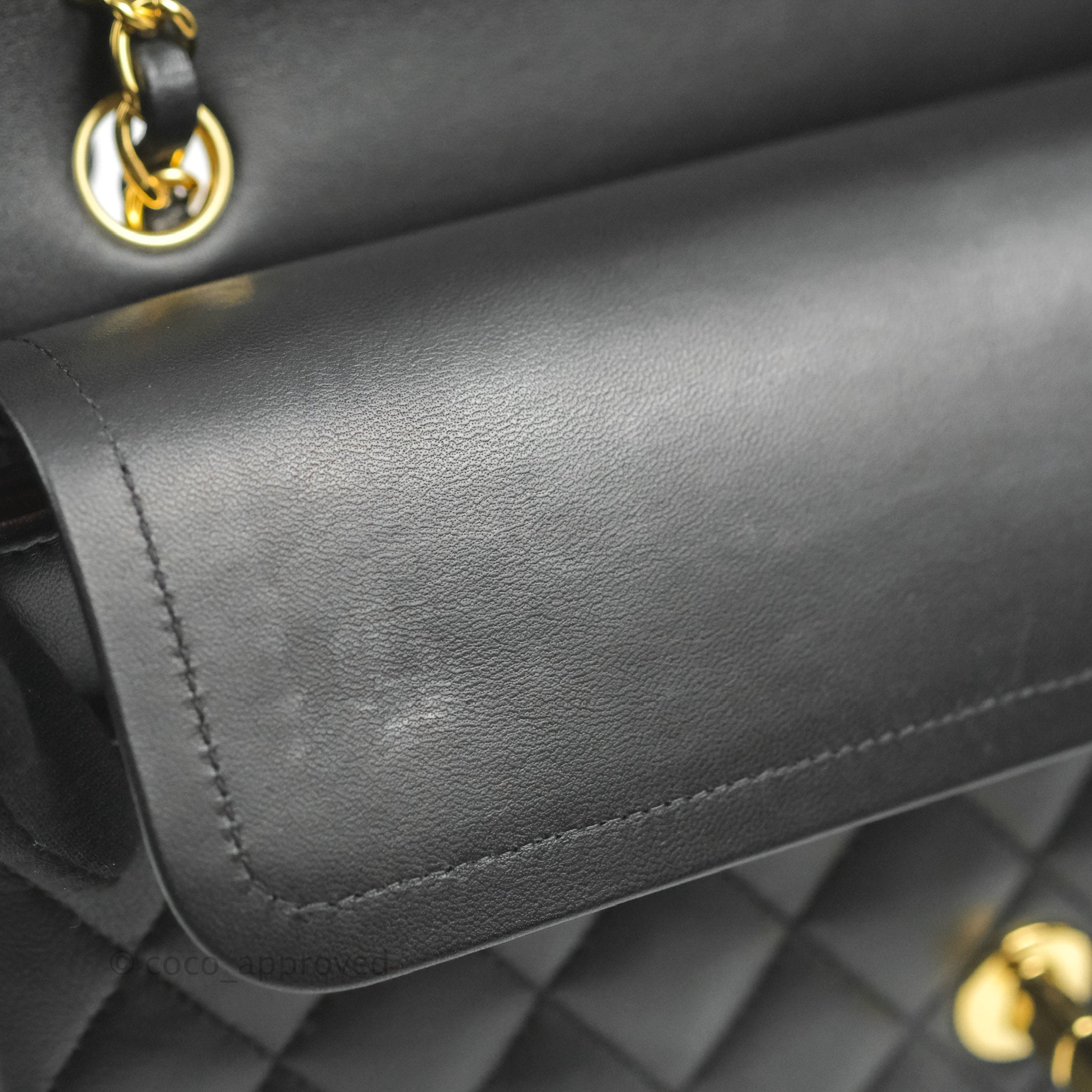 Chanel Classic M/L Medium Double Flap Bag - Black Lambskin Leather with Gold Hardware | Luxury Handbag for Women, Perfect for Evening Events & Special Occasions