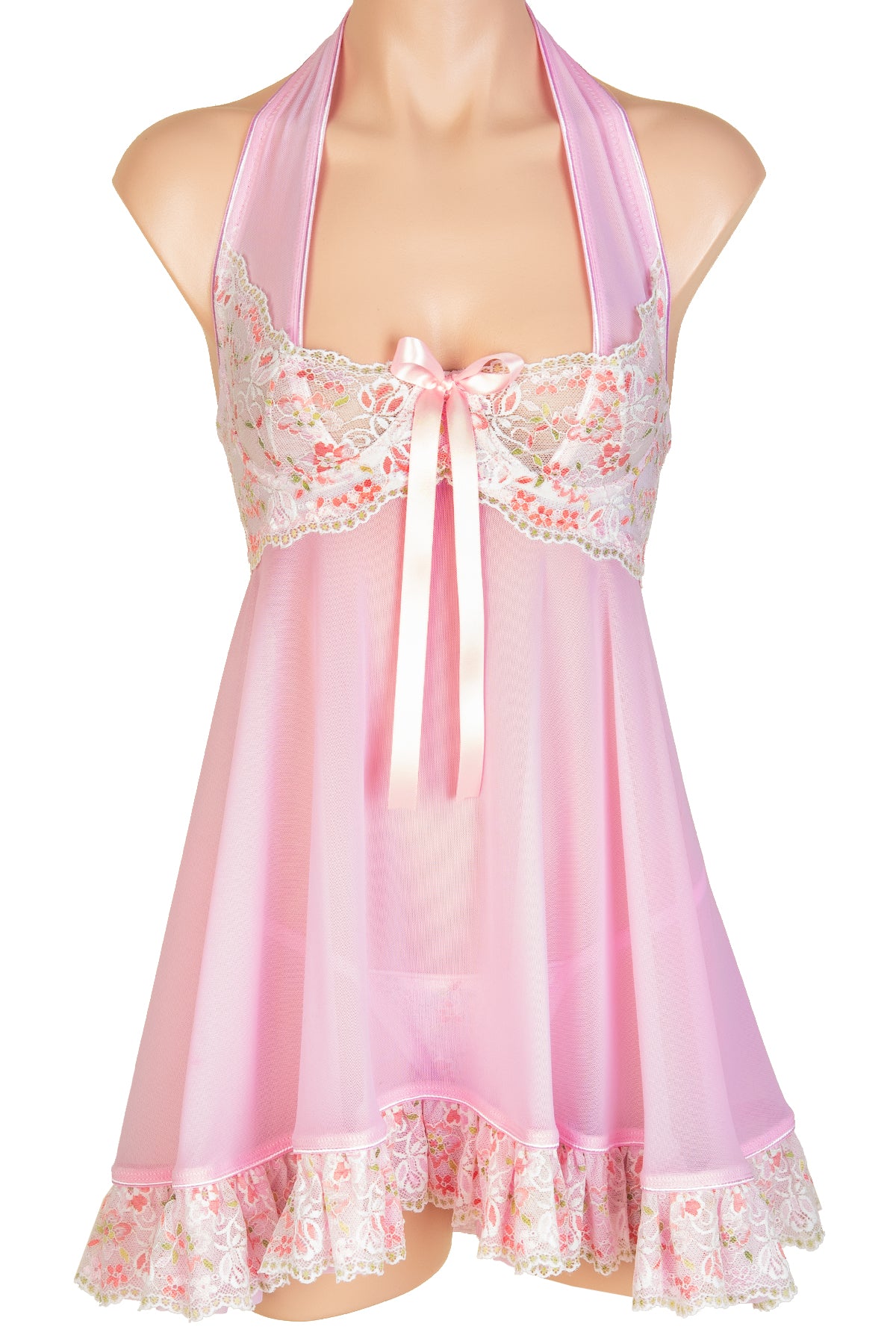 Isadora Demi Cup Underwire Babydoll Lingerie Set - Sexy Push Up Bra & Garter Belt for Women | Perfect for Valentine's Day, Honeymoon & Romantic Nights