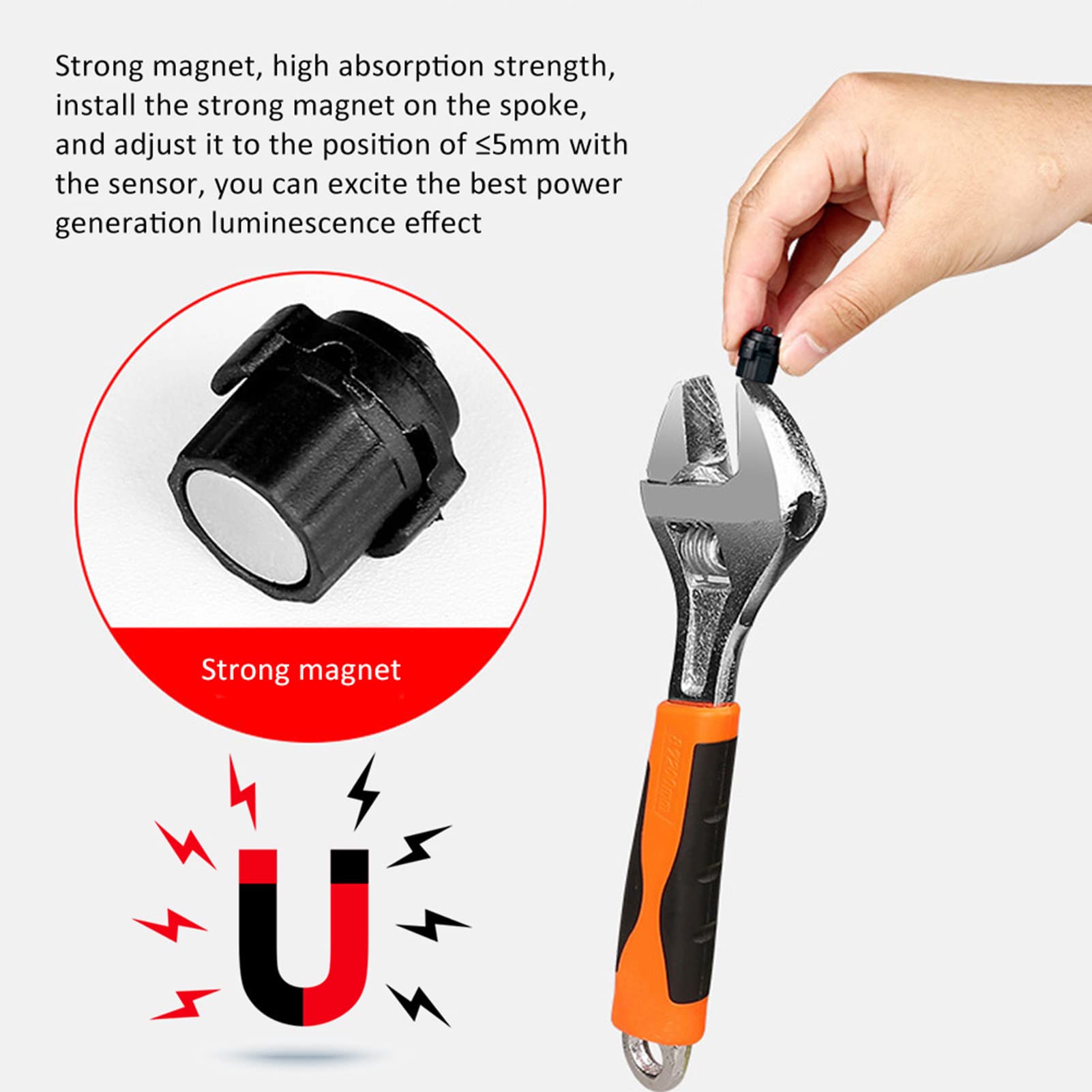 Electromagnetic Induction Tail Light - Mini Rear Safety Flashlight for Bikes, Motorcycles & Scooters - Perfect for Night Riding, Commuting & Outdoor Adventures
