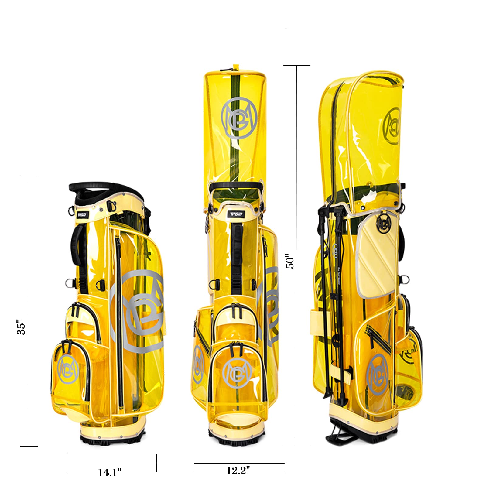 PGM Golf Stand Bag - Lightweight Waterproof Golf Bag with 5-Way Divider & Stable Triangle Bracket | Durable Cart Bag with Adjustable Strap for Men & Women | Perfect for Travel & Course Play