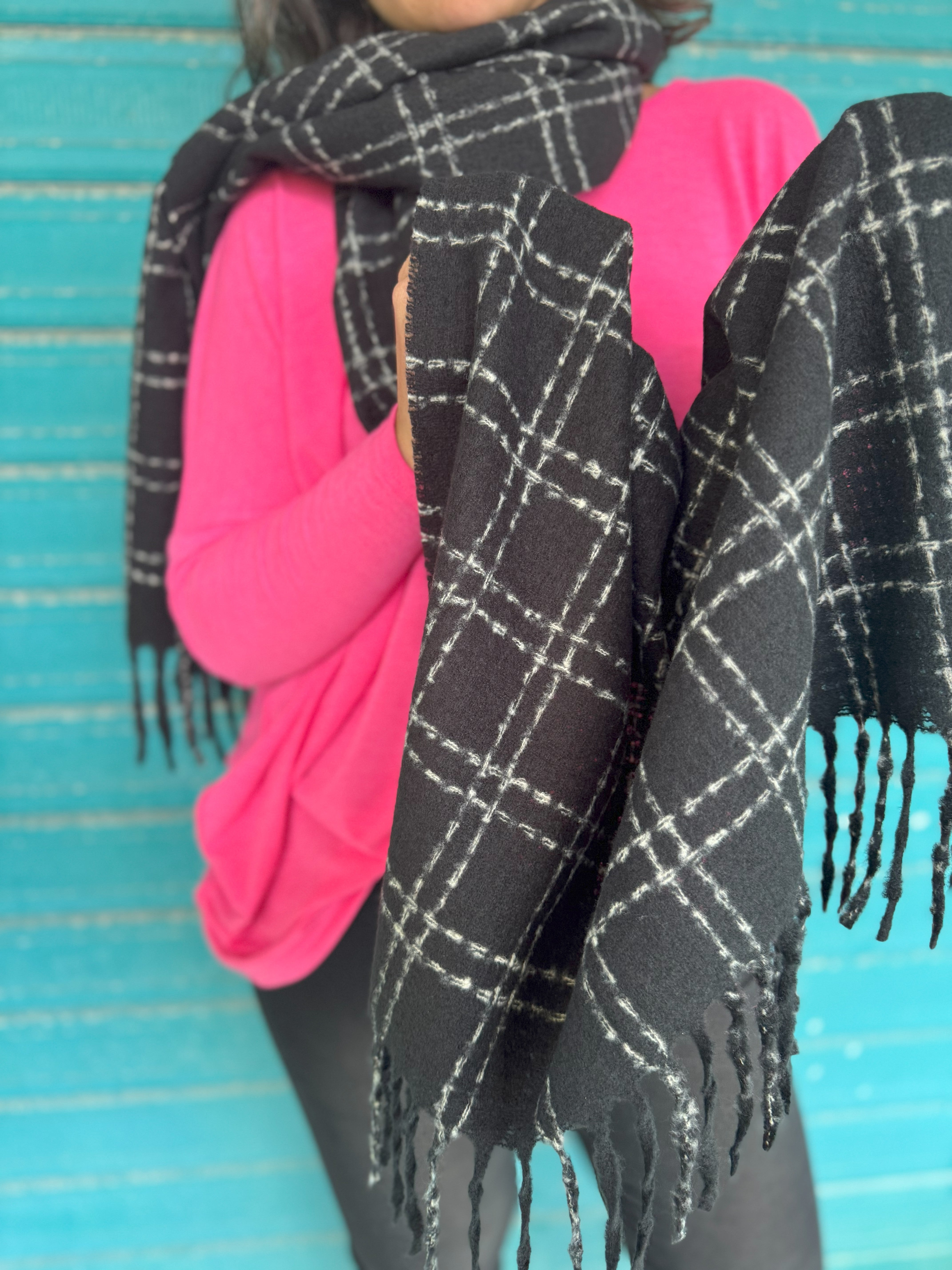 Jamie Black Scarf for Women - Soft Winter Fashion Accessory for Cold Weather & Stylish Outfits