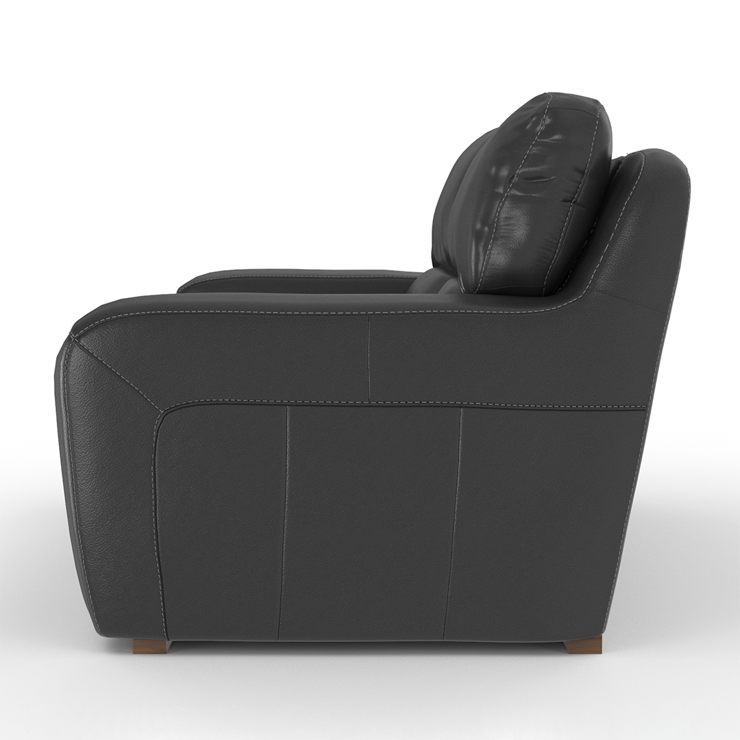 Boise Leather Loveseat Sofa - Genuine Leather 2-Seater Couch for Living Room, Office & Lounge - Comfortable Modern Furniture for Small Spaces