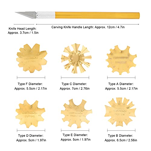 French Smile Line Cutter - Reusable Nail Manicure Edge Trimmer Templates (6pcs, Golden) for Nail Salons, Schools & Beginners | Easy to Use DIY Nail Art Tool for French Tips & Perfect Manicures