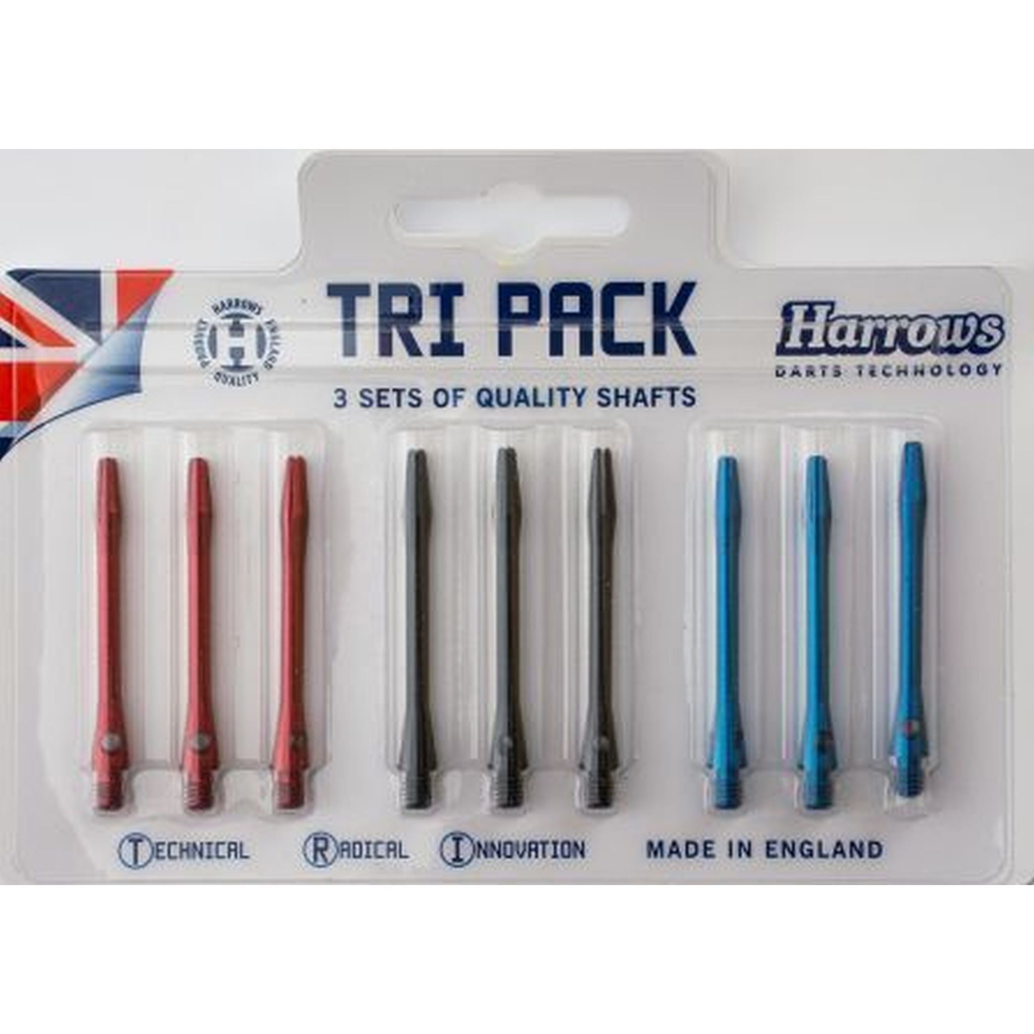 Harrows Medium Anodised Aluminium Shafts - Durable Dart Shafts for Professional & Casual Players - Perfect for Bars, Tournaments & Home Practice