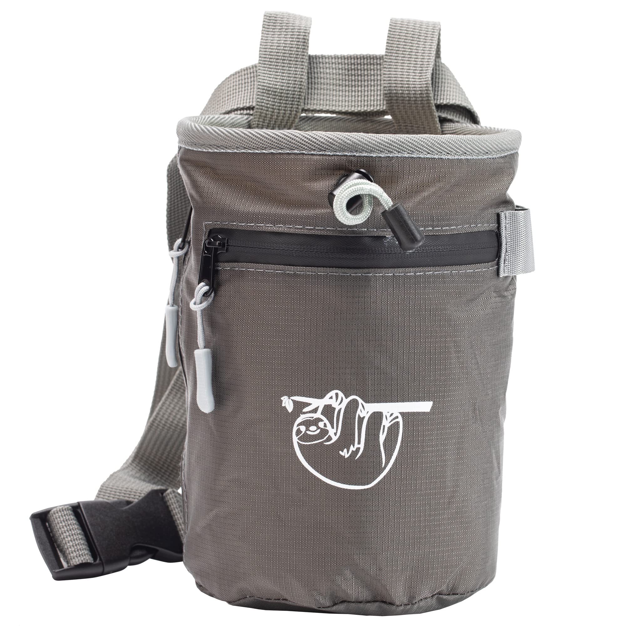Premium Rock Climbing Chalk Bag with 2 Large Zipper Pockets - Ideal for Bouldering, Gym Weightlifting & Outdoor Climbing - Durable Chalk Holder for Sports Enthusiasts - Perfect Gift for Climbers and Fitness Lovers