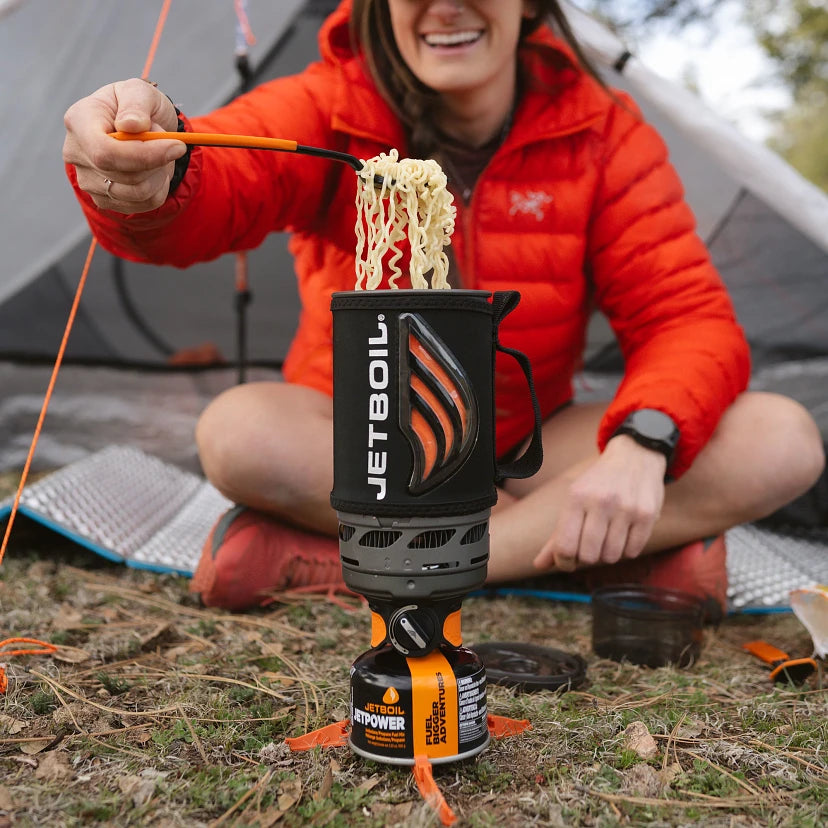 Jetboil Flash 1.0L Carbon Camping Stove - Ultra Lightweight Backpacking Cook System for Hiking, Mountaineering & Outdoor Adventures
