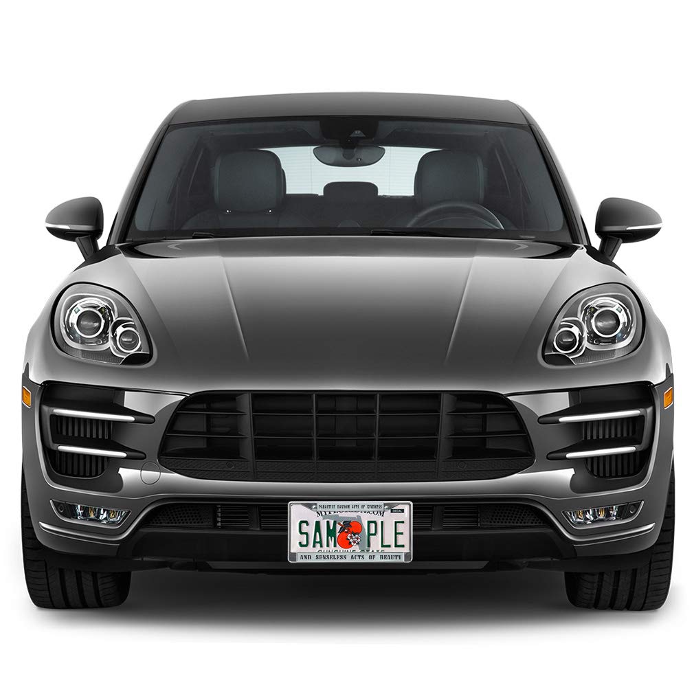 Sturdy Metal Insert License Plate Frame - Weatherproof Car Accessory for Random Acts of Kindness & Senseless Beauty - Black 2-Hole Solid Design - Perfect for Daily Commuting & Road Trips