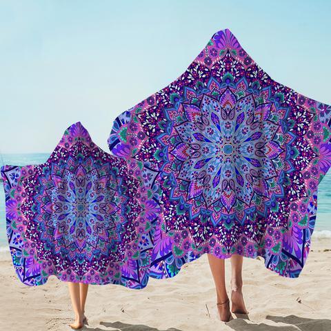 Cosmic Bohemian Hooded Beach Towel - Soft & Absorbent for Pool, Beach & Spa - Boho Chic Design for Women & Men