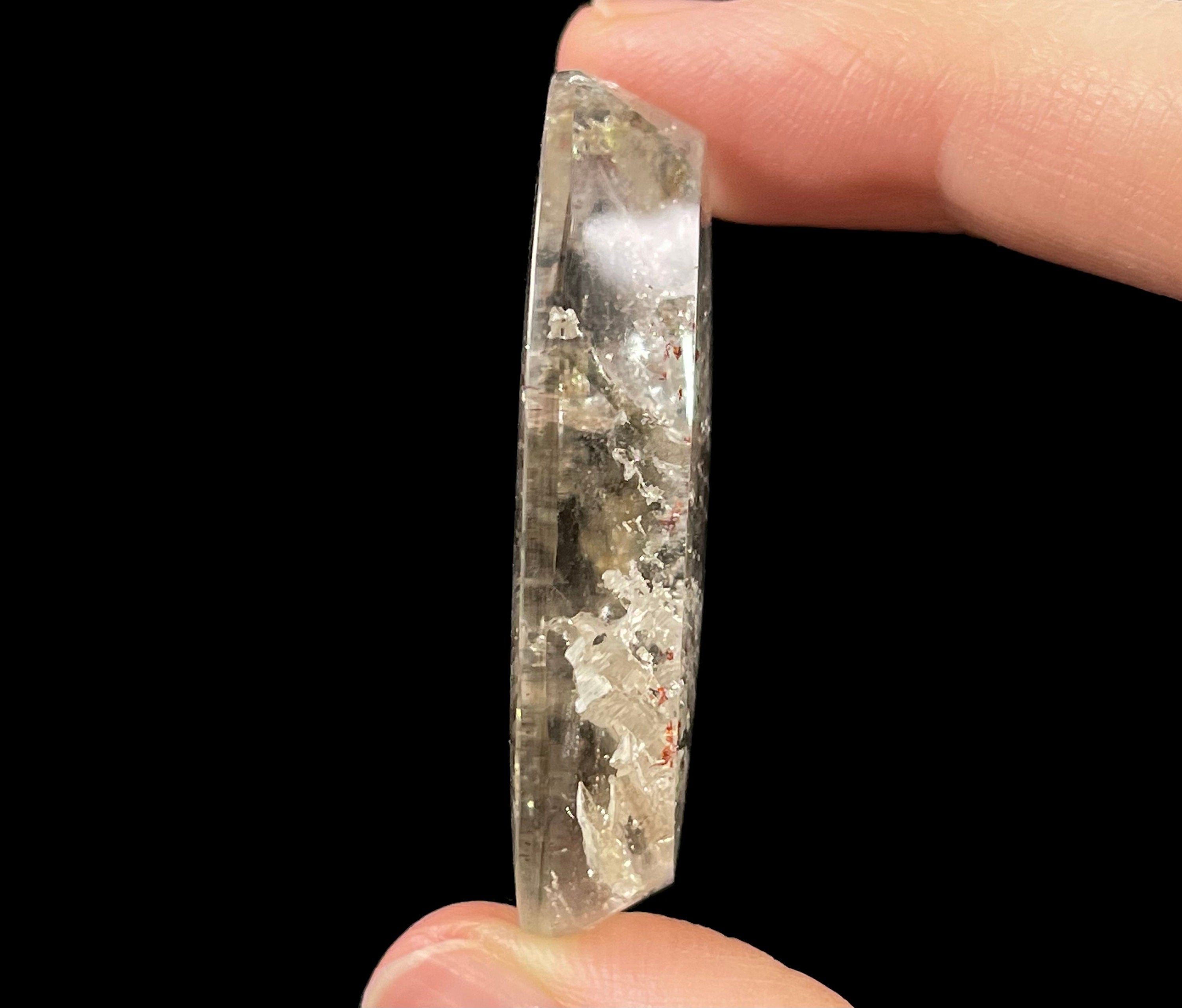Natural Pink Fire Quartz Crystal Oval Gemstone for Jewelry Making - Healing Stone for Meditation, Energy Work & Spiritual Gifts (52063)