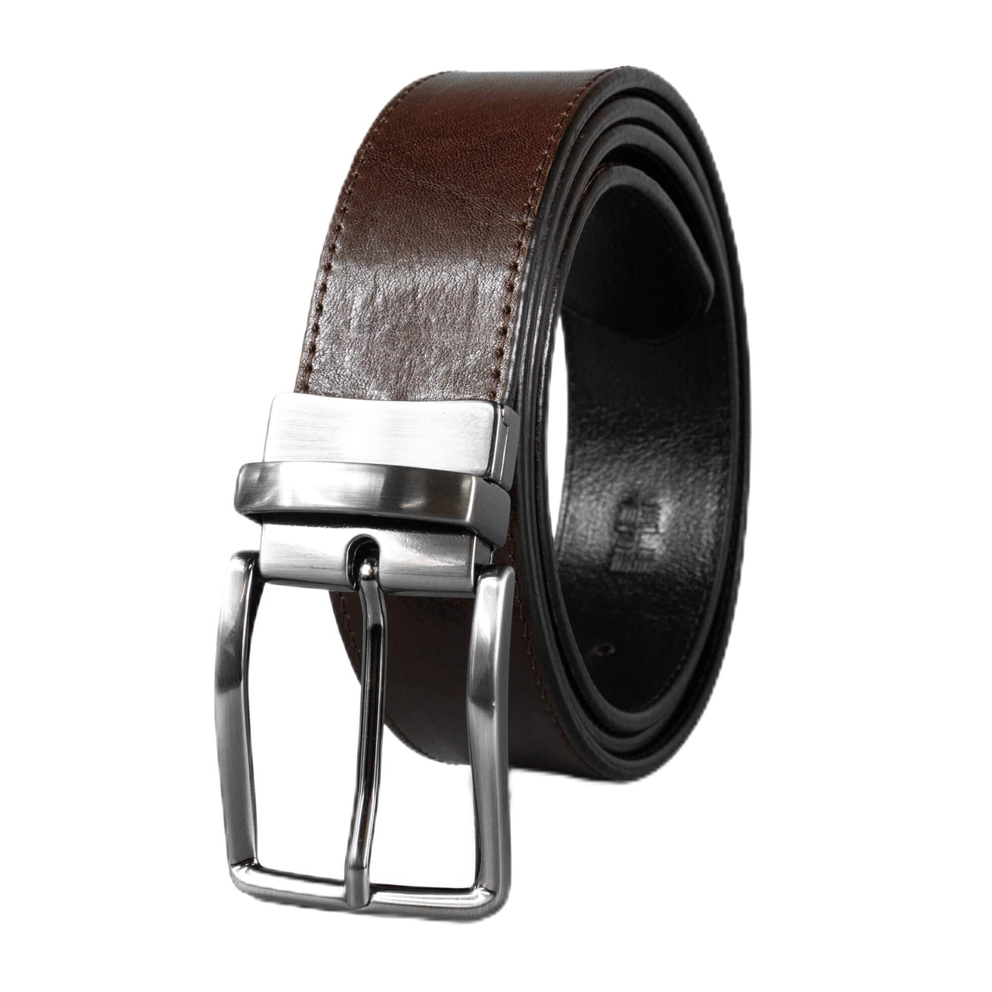 Premium Men's Leather Belt - Handmade Full Grain Leather Belt with Buckle for Casual & Dress Wear | Reversible Design | Perfect for Office, Wedding & Everyday Use