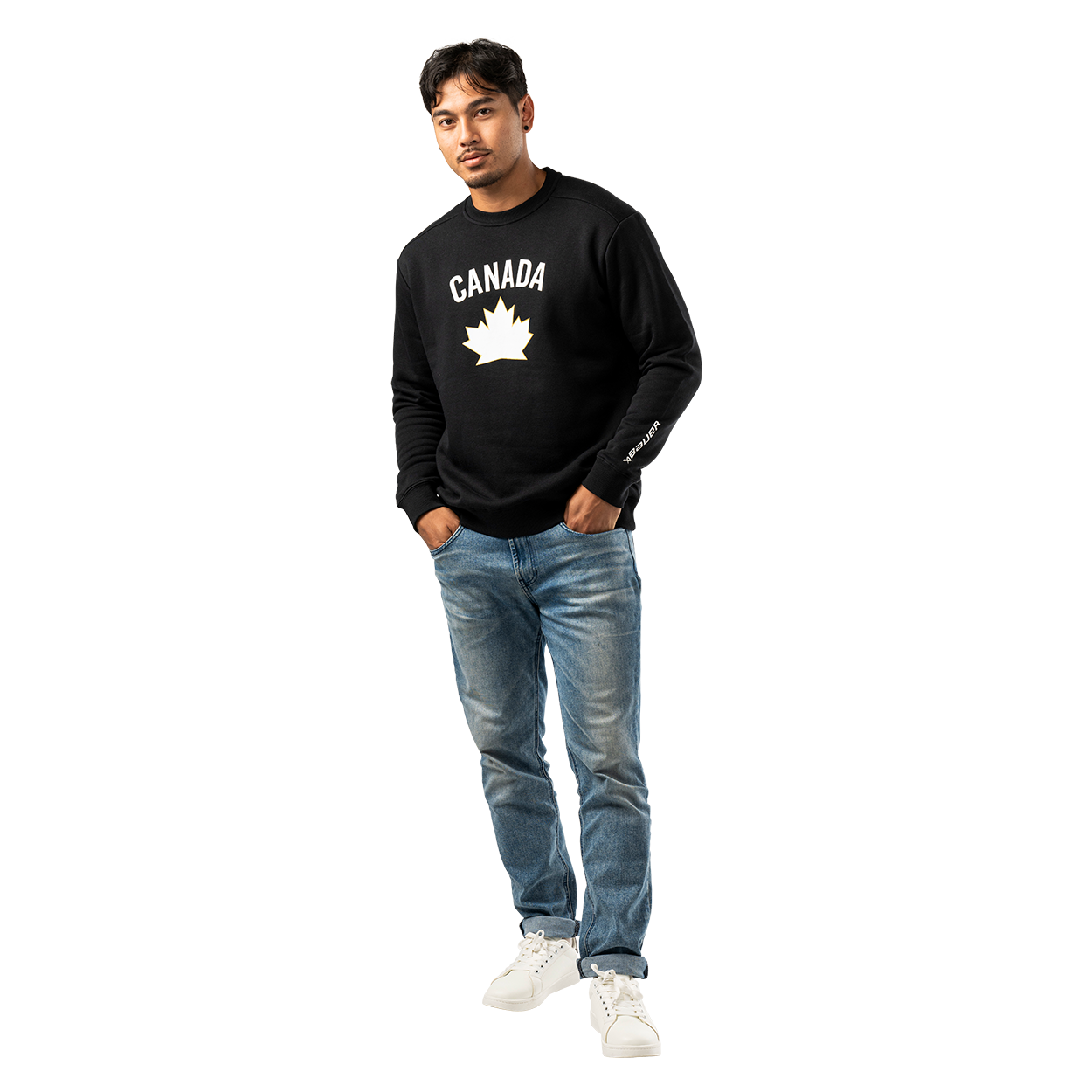 Bauer Hockey Canada Core Crewneck Sweatshirt for Men - Comfortable & Stylish Hockey Apparel for Training, Games & Casual Wear