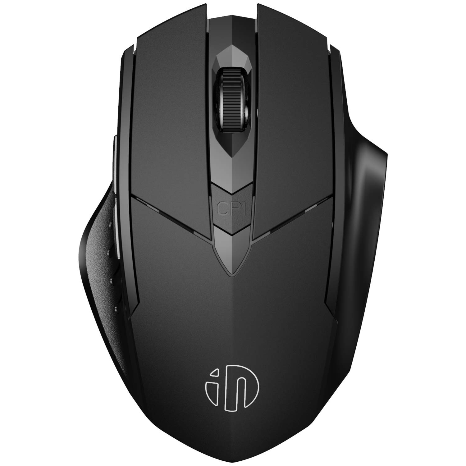 INPHIC 3 Modes Bluetooth 5.0/4.0 & 2.4G Wireless Mouse, 6 Buttons Ergonomic Rechargeable Mouse for Laptop, PC, Mac, Home Office, Gaming, and Travel