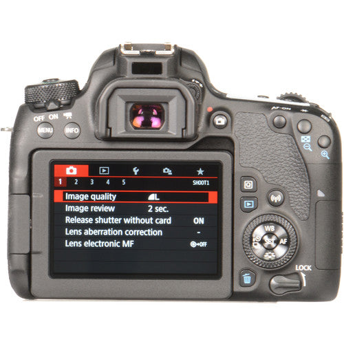 Canon EOS 77D DSLR Camera Body - 24.2MP APS-C Sensor, 45-Point AF, Dual Pixel CMOS, Wi-Fi/NFC - Perfect for Travel Photography & Vlogging
