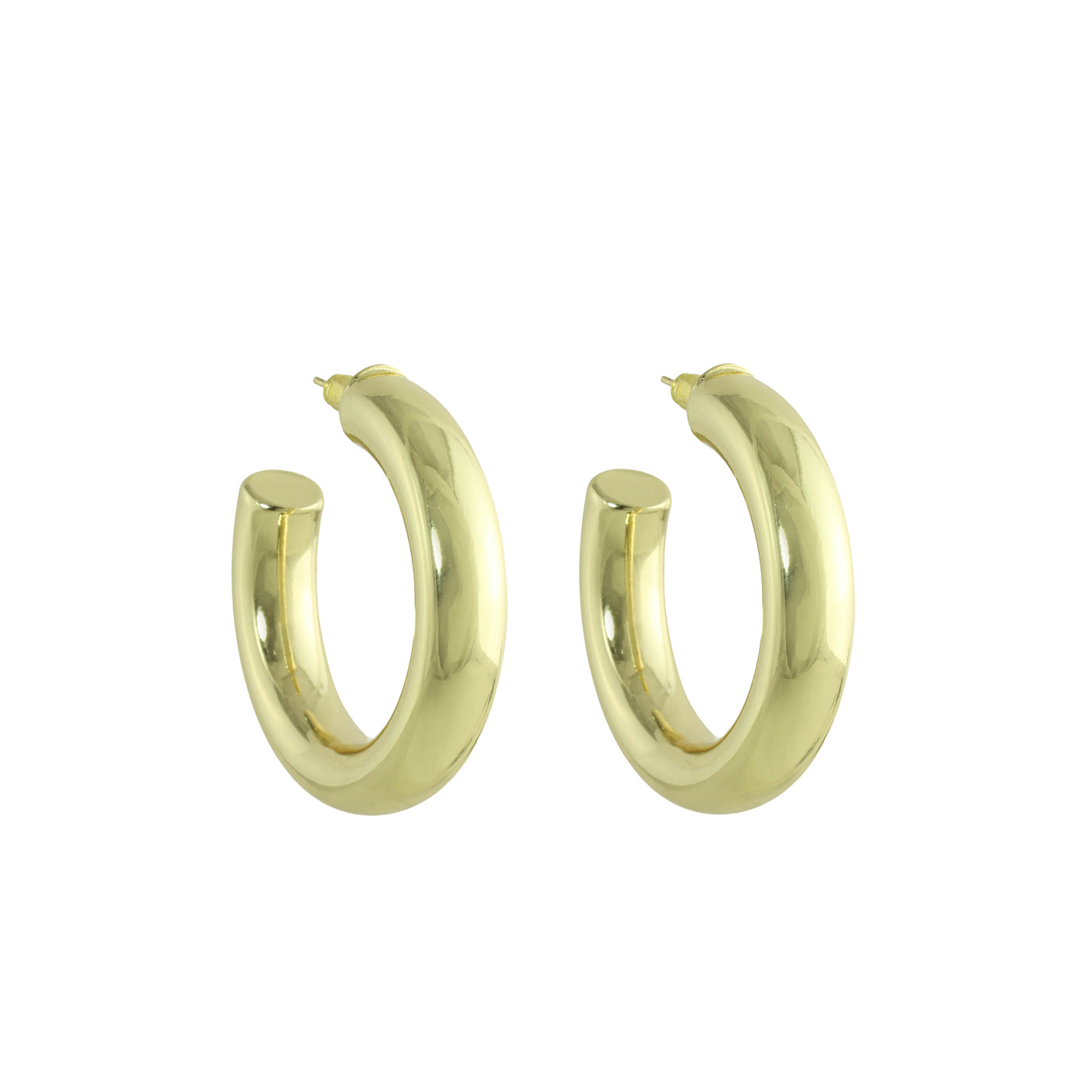Large Puffed C Hoop Earrings for Women - Trendy Gold & Silver Statement Jewelry - Perfect for Parties, Weddings & Everyday Wear