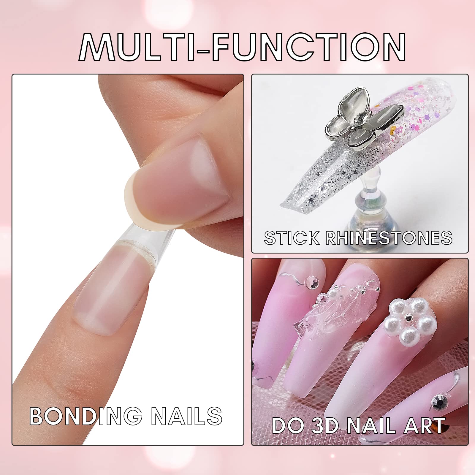 Makartt 500pcs Short Coffin Press On Nails - Full Cover Fake Nails, Ballerina Style, UV Gel Cured Acrylic Nail Tips with Glue (Perfect for Salon Quality Manicures at Home, Parties & Special Occasions)