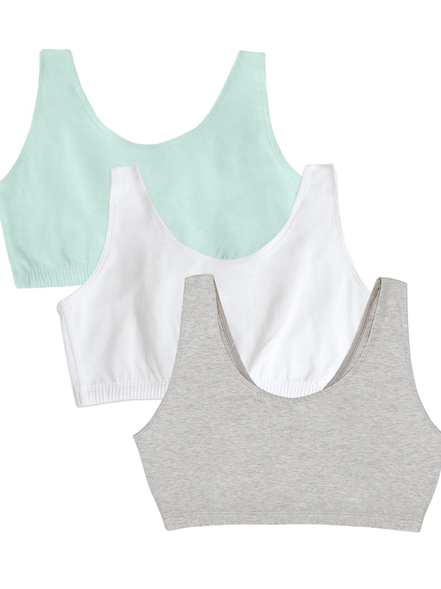 Fruit of the Loom Women's Cotton Tank Bra - Soft Comfortable Wireless Support, Breathable Stretchy Fit for Everyday Wear, Yoga & Lounge