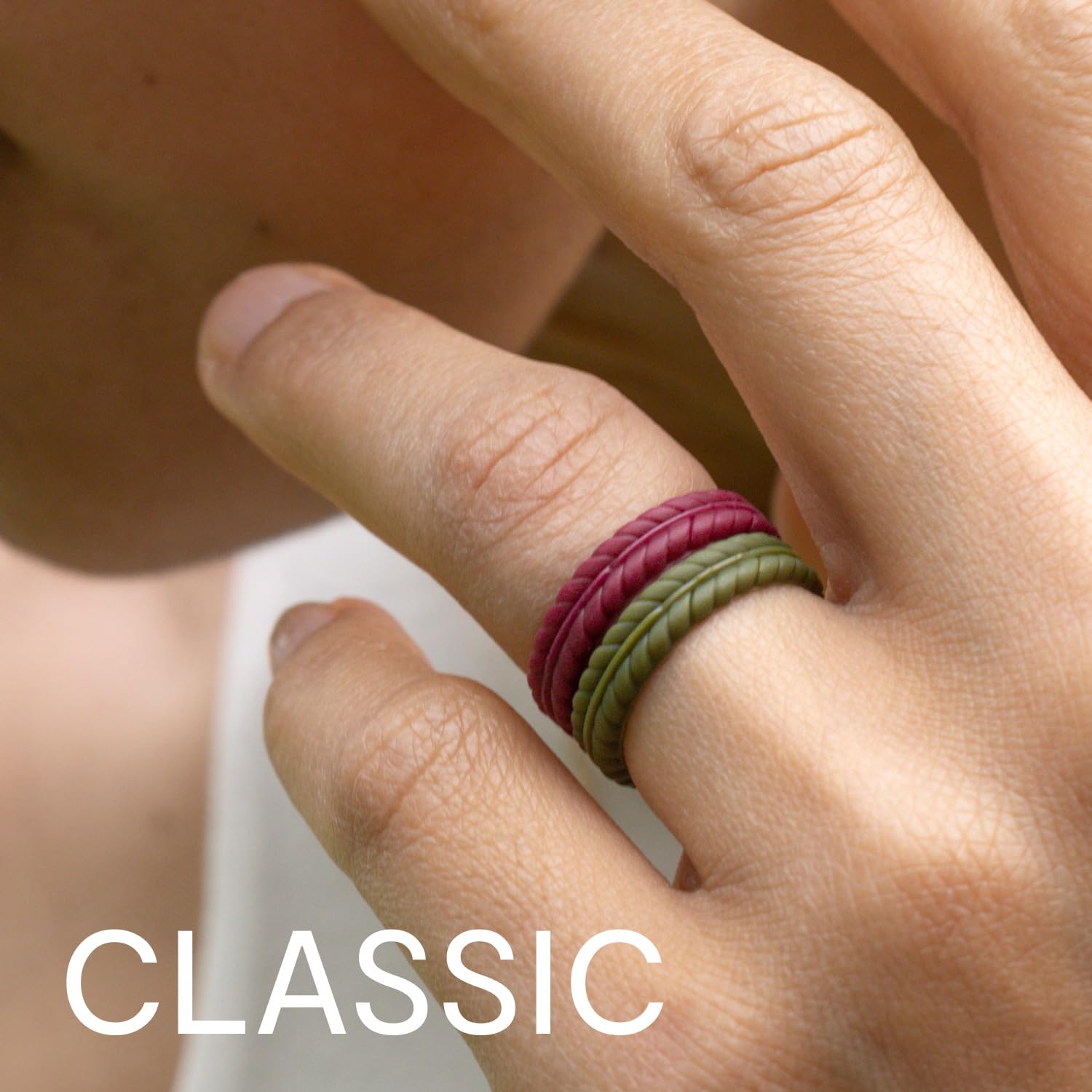 ROQ Men's Silicone Wedding Rings Set - 8mm Wide 2mm Thick Comfort Fit Rubber Bands with Tungsten Carbide Dome Style (4-Pack, Multi Colors) - Perfect for Active Lifestyles, Gym, Swimming, Travel & Outdoor Adventures