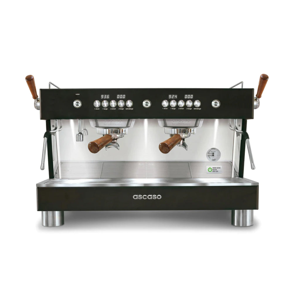 Ascaso Barista T Plus 2 Group Commercial Espresso Machine - Professional Coffee Maker for Cafes & Restaurants - High Performance Black Coffee Machine for Baristas & Coffee Shops