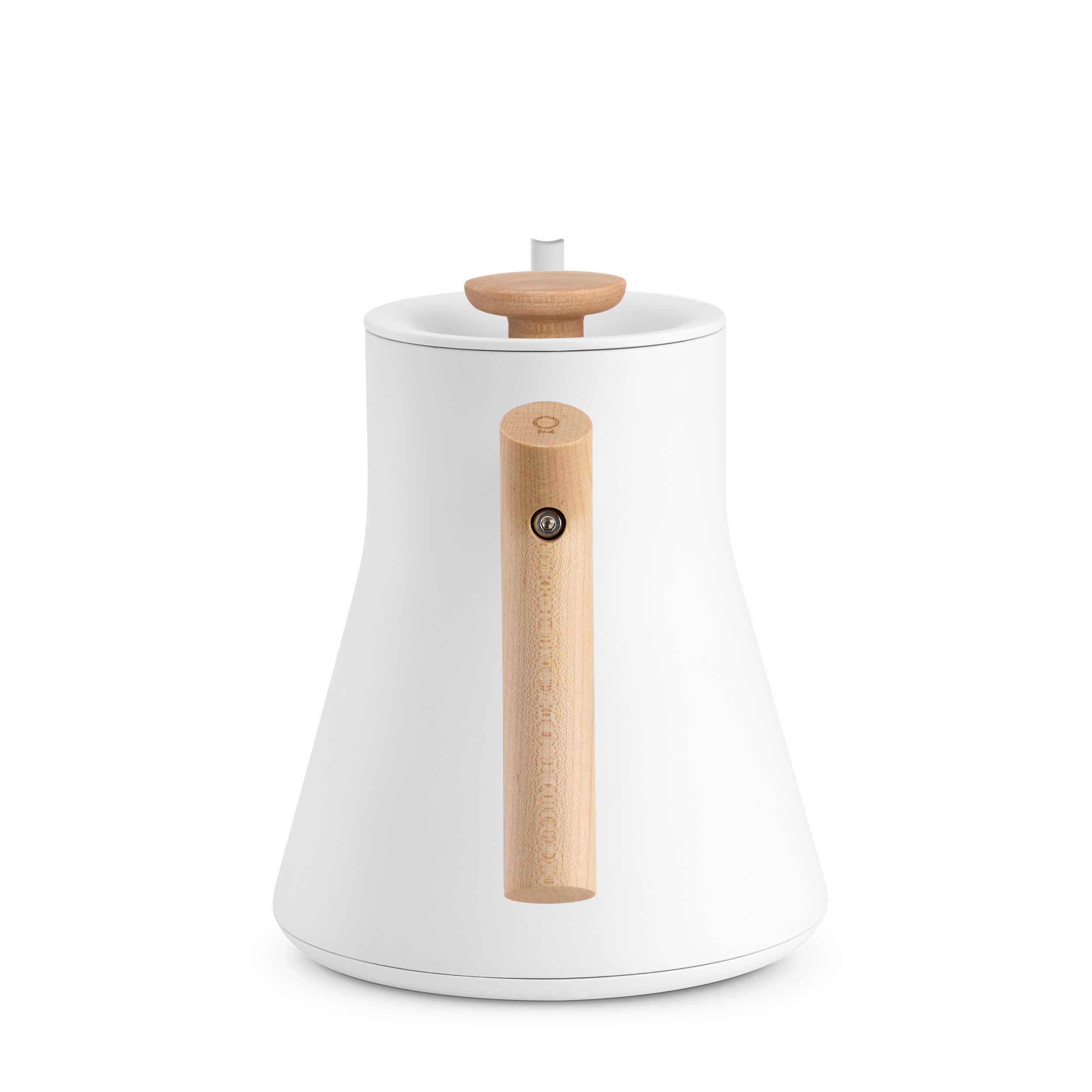 Fellow Stagg EKG Pro Electric Gooseneck Kettle - Matte White with Maple Wood Handle | Precision Pouring for Coffee, Tea & Home Brewing | Perfect for Pour Over, French Press & Specialty Drinks