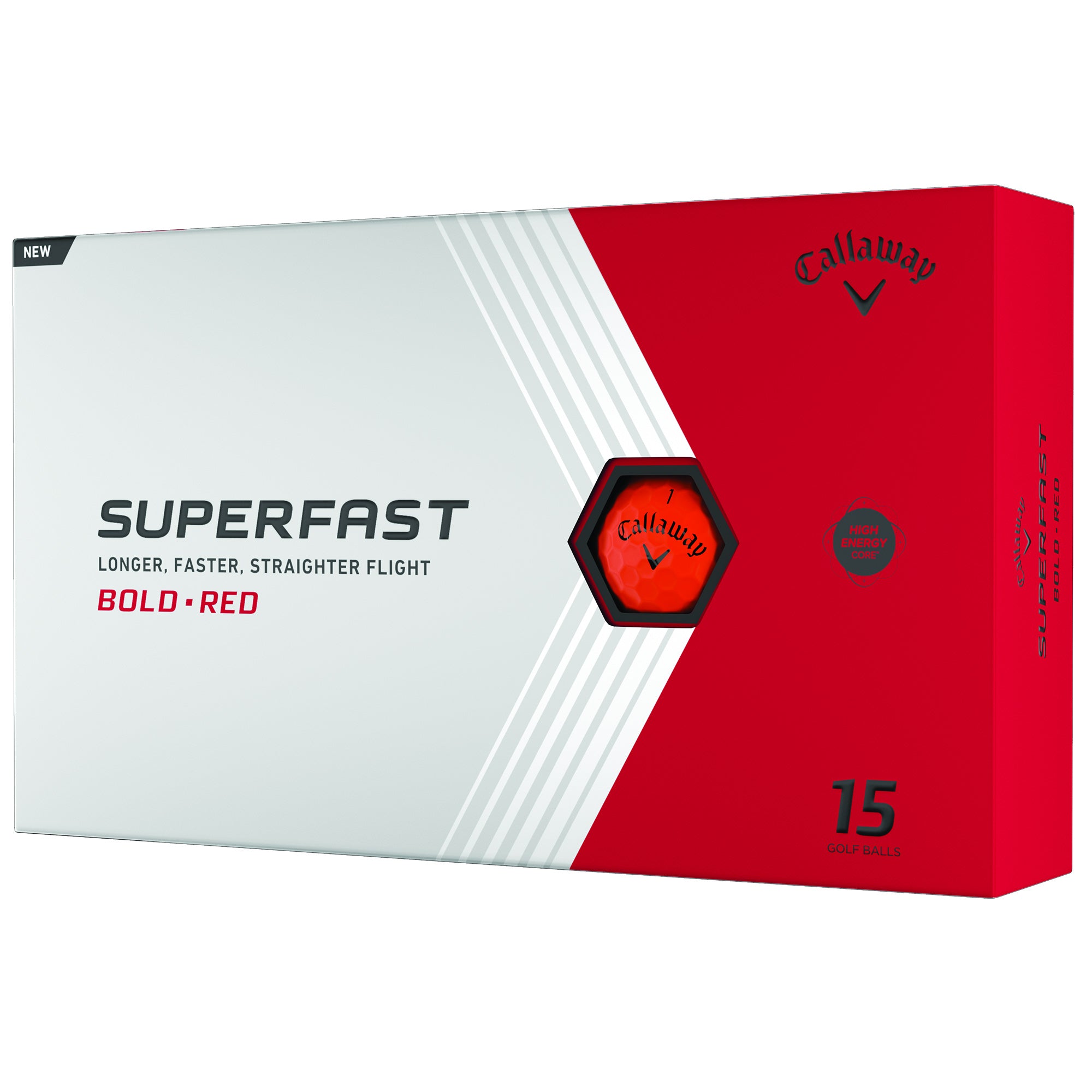 Callaway Superfast BOLD Golf Balls - 15 Pack | High Performance Golf Balls for Distance & Control | Perfect for Driving Range, Tournaments & Casual Play