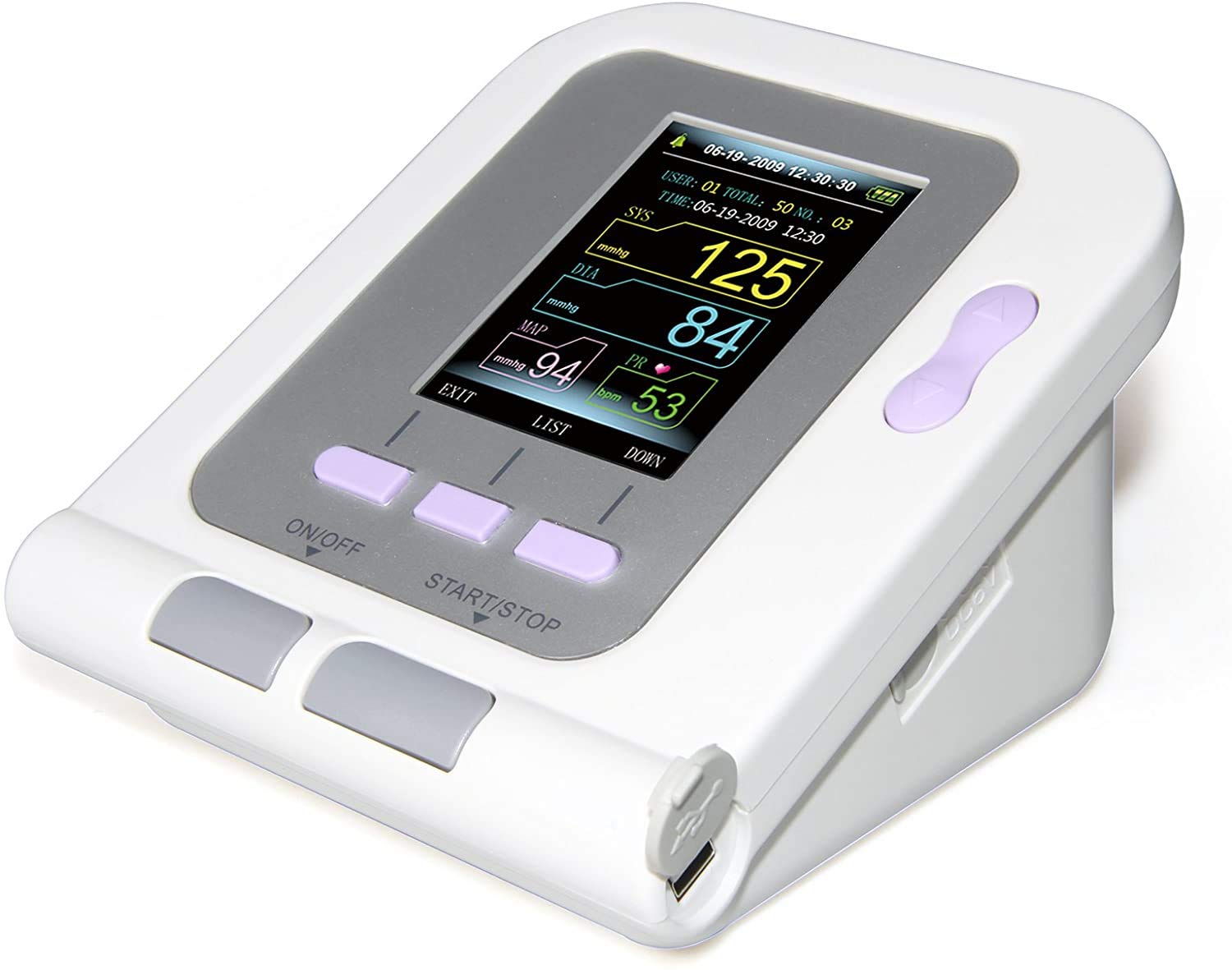 CONTEC MED CONTEC08A Fully Automatic Digital Upper Arm Blood Pressure Monitor for Adults - Accurate Home Use Blood Pressure Machine with Large Cuff, Ideal for Hypertension Monitoring & Heart Health Tracking