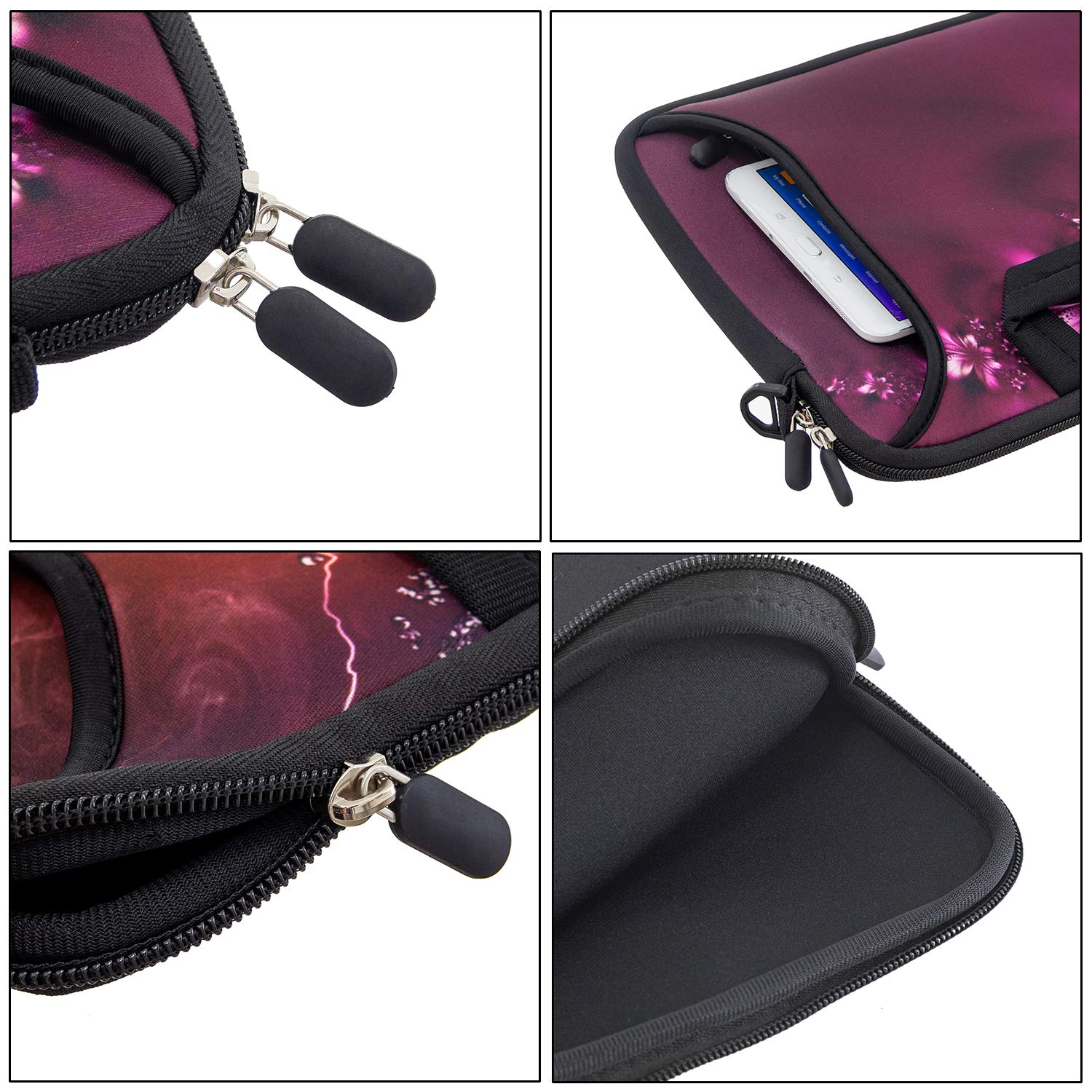RICHEN 17 Inch Laptop Shoulder Bag - Durable Carrying Case for 15.6/16/17/17.3/17.4 Inch Laptops & Notebooks, Stylish Flowers Design, Perfect for Work, Travel & School