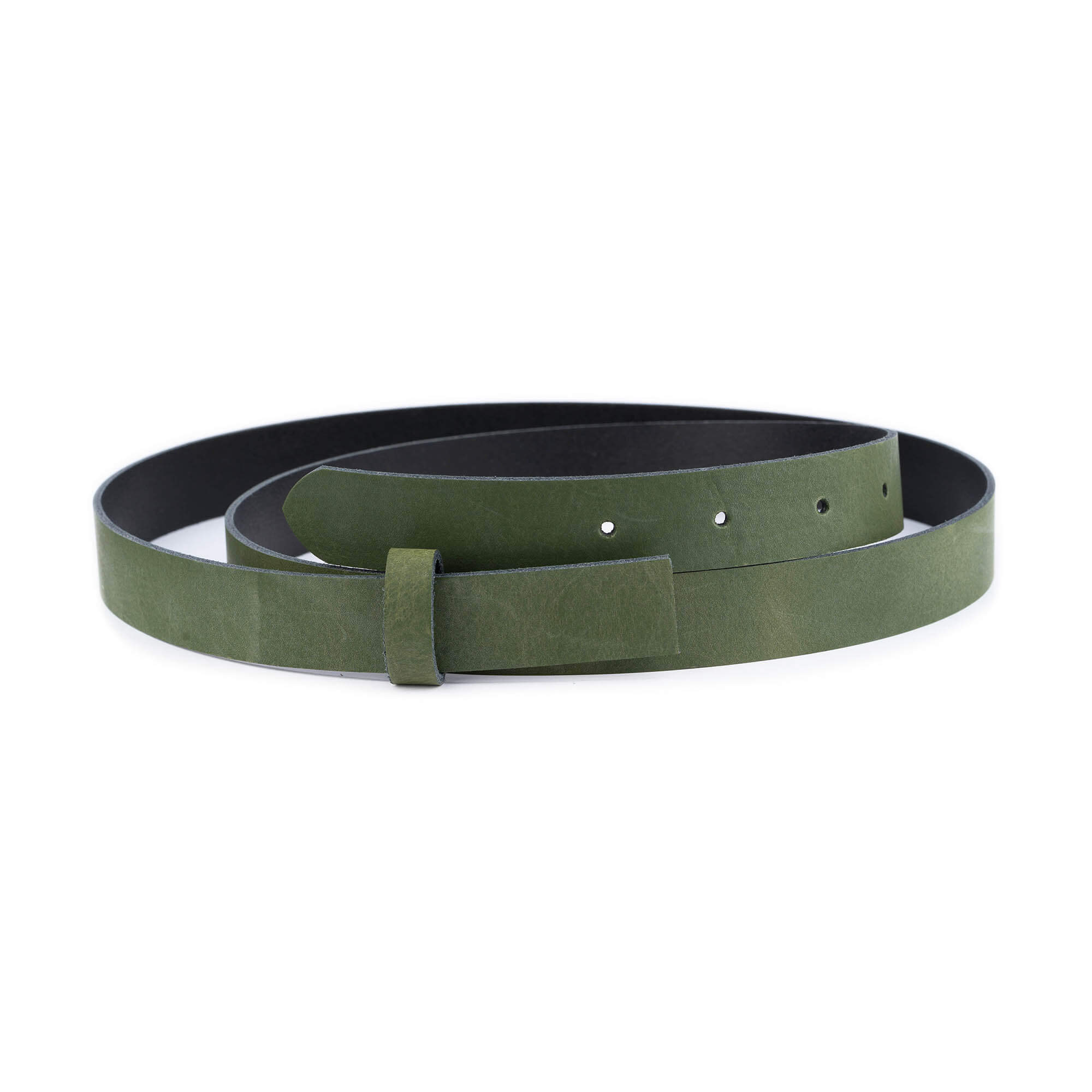 2.5 cm Genuine Green Leather Belt Strap Replacement for Ferragamo Buckles - Perfect for Dress Pants, Jeans & Formal Attire