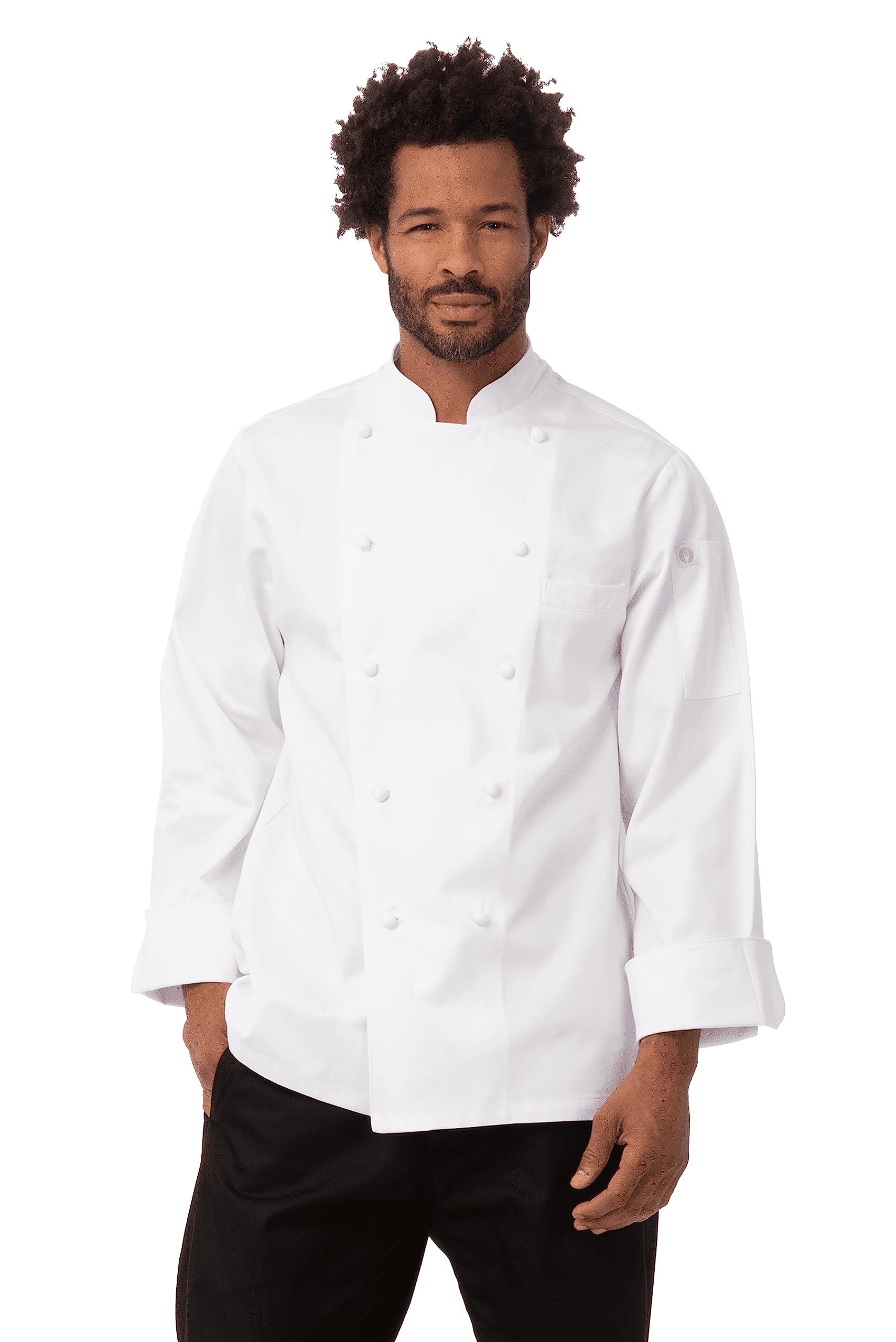 Chef Works Men's Henri Executive Chef Coat - Professional Kitchen Uniform for Cooking, Baking & Culinary Arts - Perfect for Chefs, Bakers & Catering Staff
