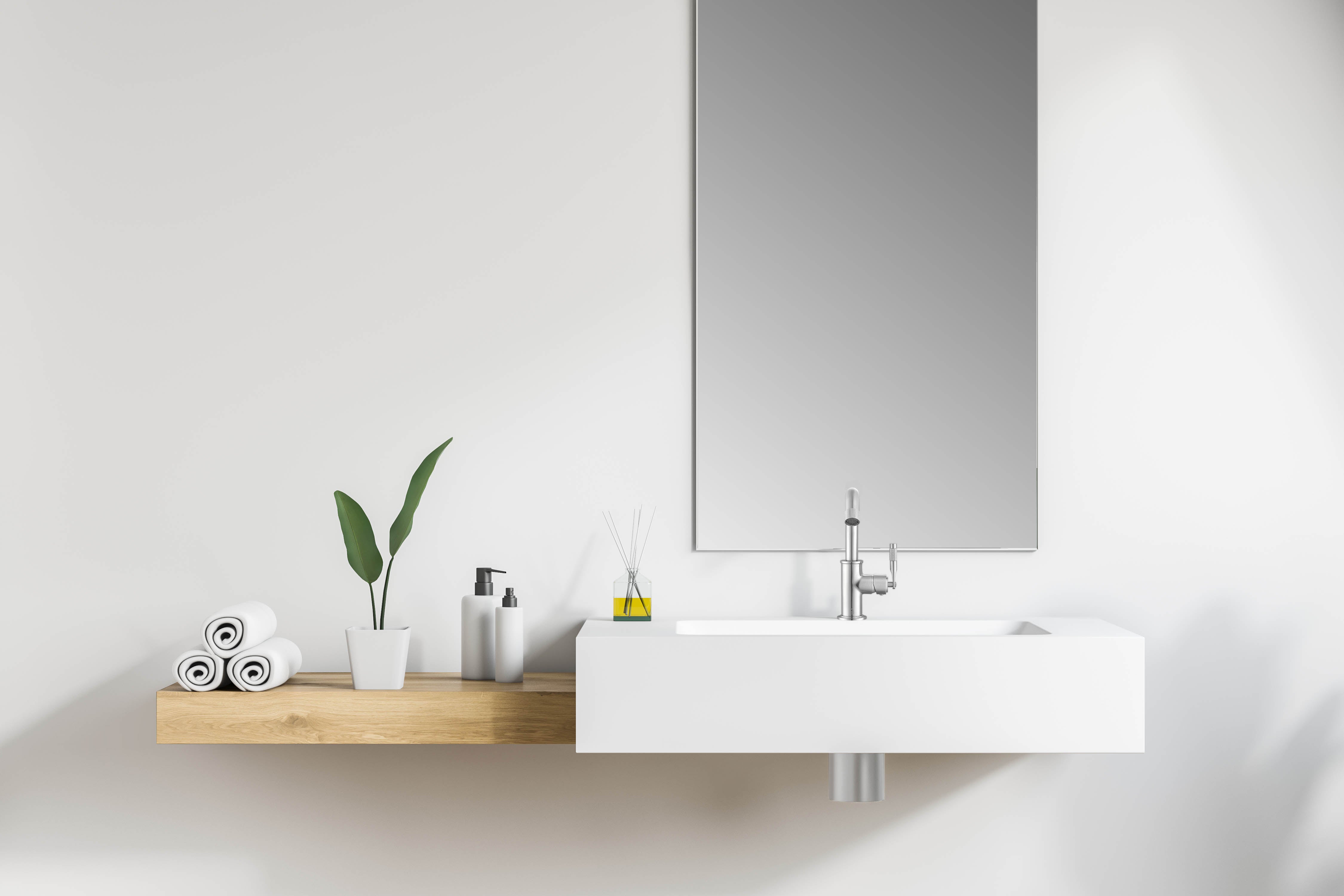 Ancona Industria Series Single Lever Bathroom Faucet in Brushed Nickel - Modern Water-Saving Bathroom Sink Faucet for Home & Hotel Use