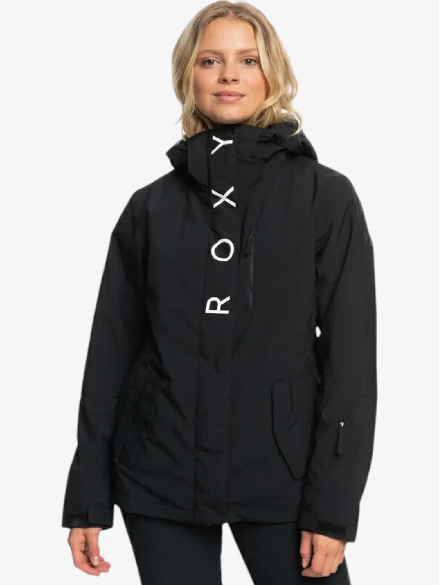 Roxy Jetty Solid NP Black Snow Jacket for Women - Waterproof Winter Coat for Skiing, Snowboarding & Outdoor Adventures