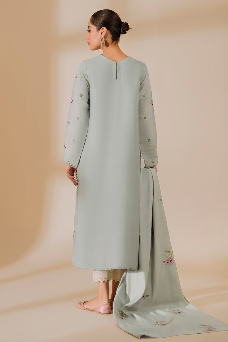 MOON FLOWER 2 PC Set (Shirt & Dupatta) - Elegant Indian Ethnic Wear for Women, Party & Wedding Outfit