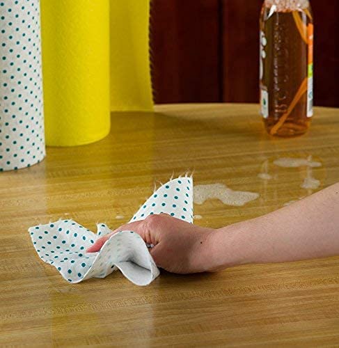 Eco-Friendly Reusable Cleaning Cloths - 6 Rolls (180 Sheets) | Biodegradable & Washable Paper Towel Alternative | Multi-Purpose for Kitchen, Bathroom & Household Cleaning